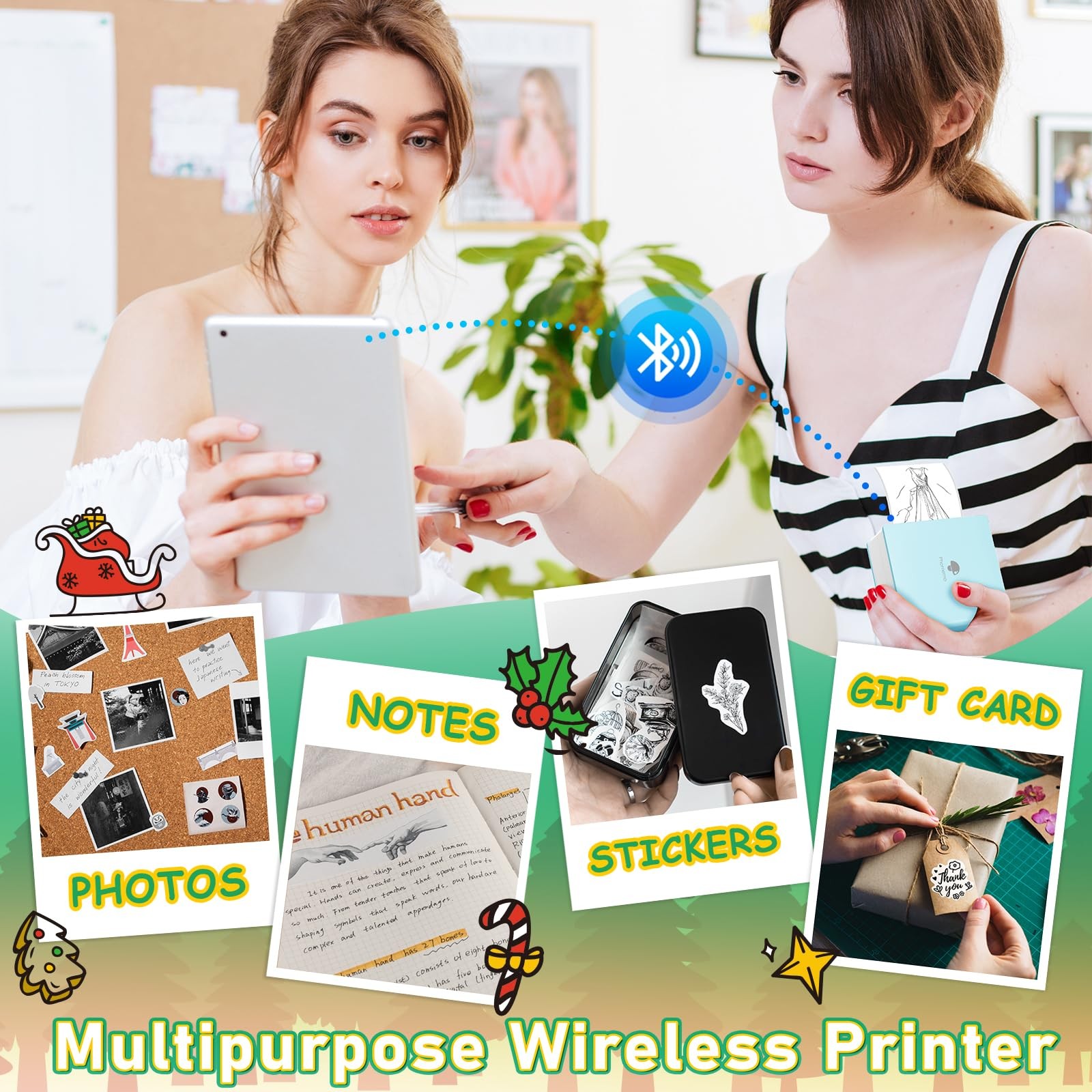 Phomemo Mini Sticker Printer Mini Printer Sticker Maker Machine M02 Print Pods