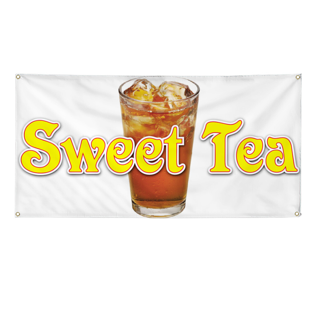 Vinyl Banner Multiple Sizes Sweet Tea Restaurant Cafe Bar D Restaurant & Food