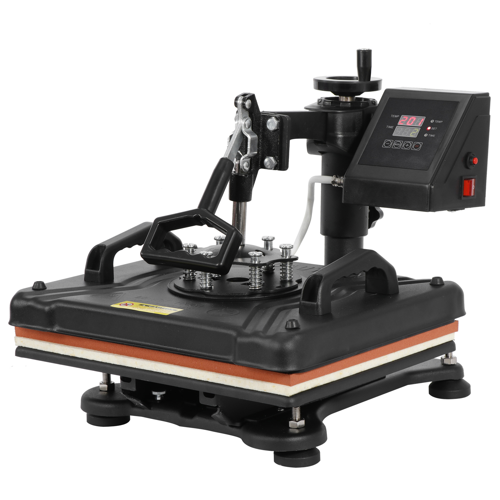 5 in 1 Heat Press Machine Digital Swing Away Sublimation T-shirt Mug Hat 12″x15″
