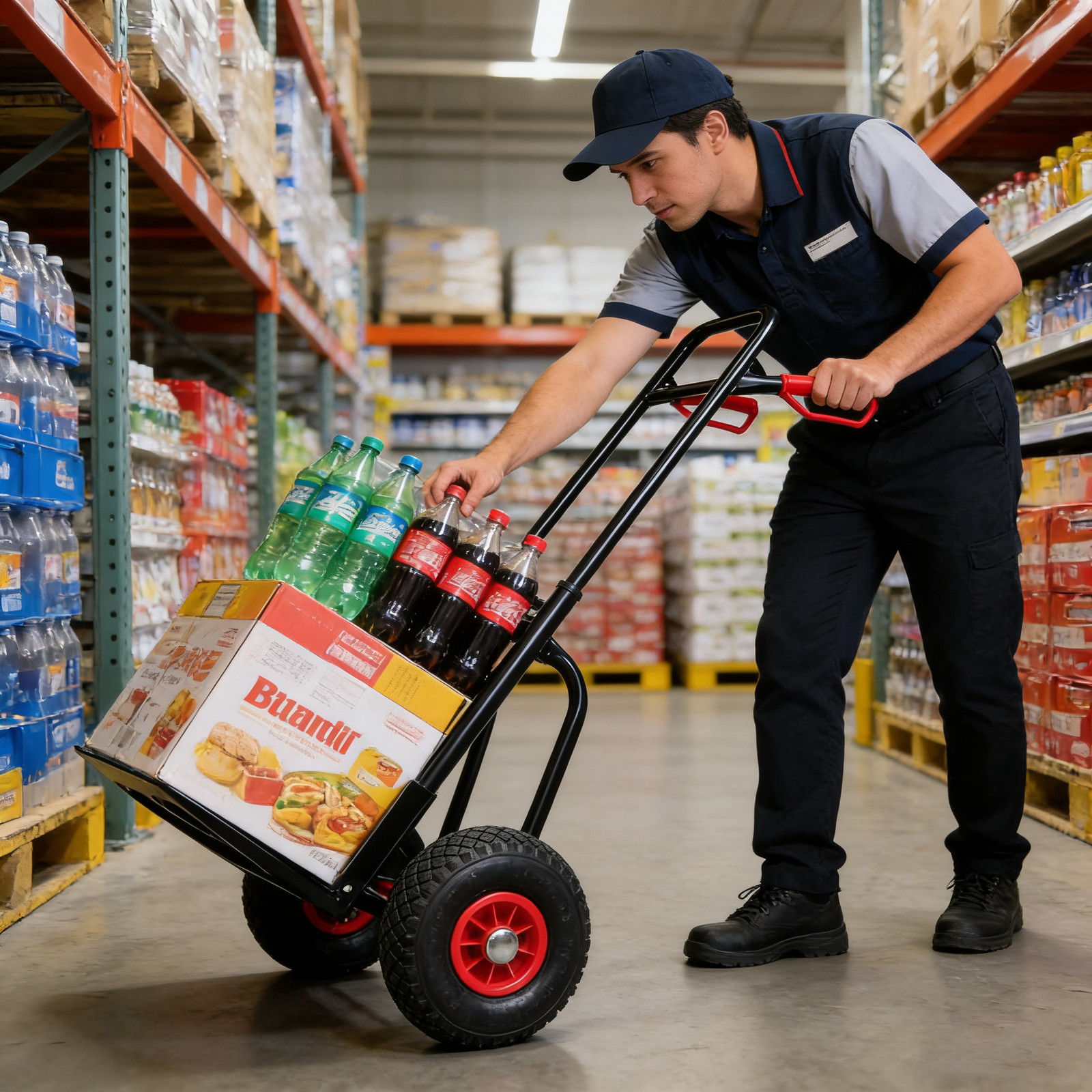 Manual truck with double handles 330 lb trolley for moving heavy platform truck