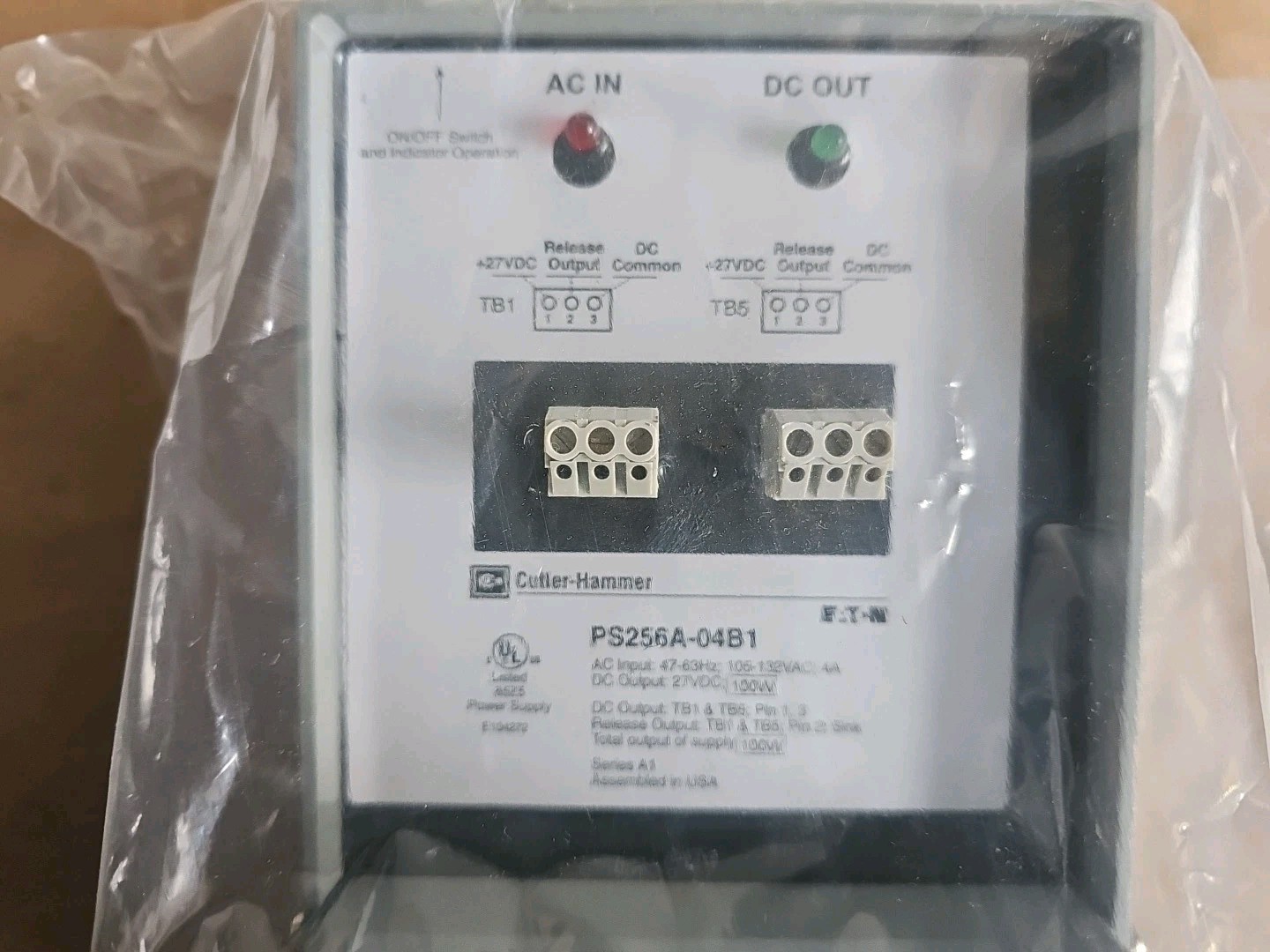Cutler Hammer PS265A-04B1 High Power Supply Slug Release Output