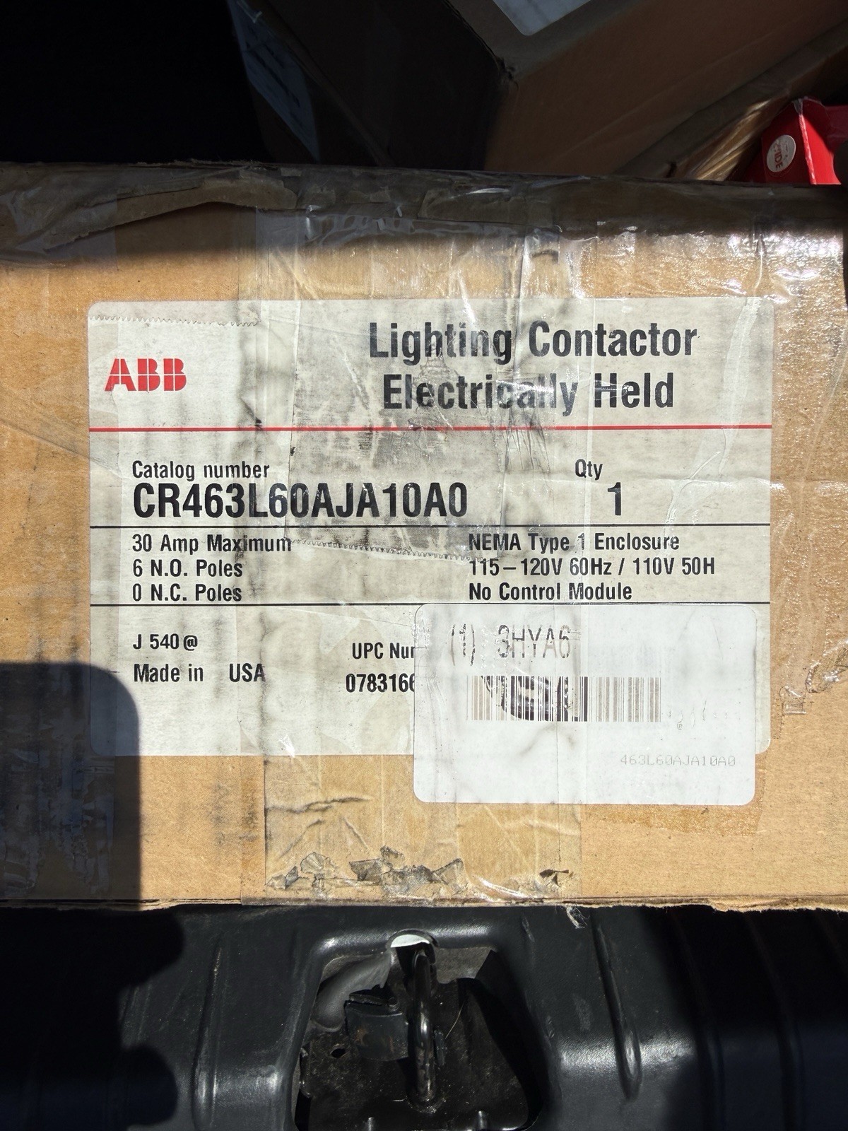 GE Lighting Magnetic Contactor, 6 Poles, Electrically Held, CR463L60AJA10A0