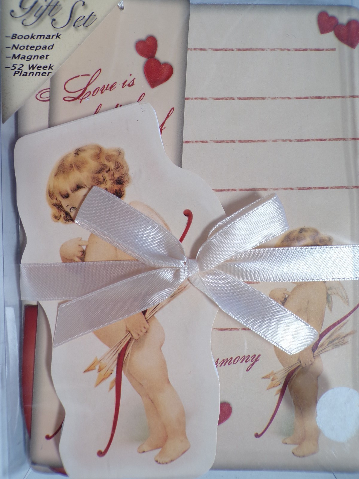 CUPID NOTE PAD LOVE GIFT SET MAGNET BOOKMARK WEEK PLANNER IN ORIGINAL PACKAGE