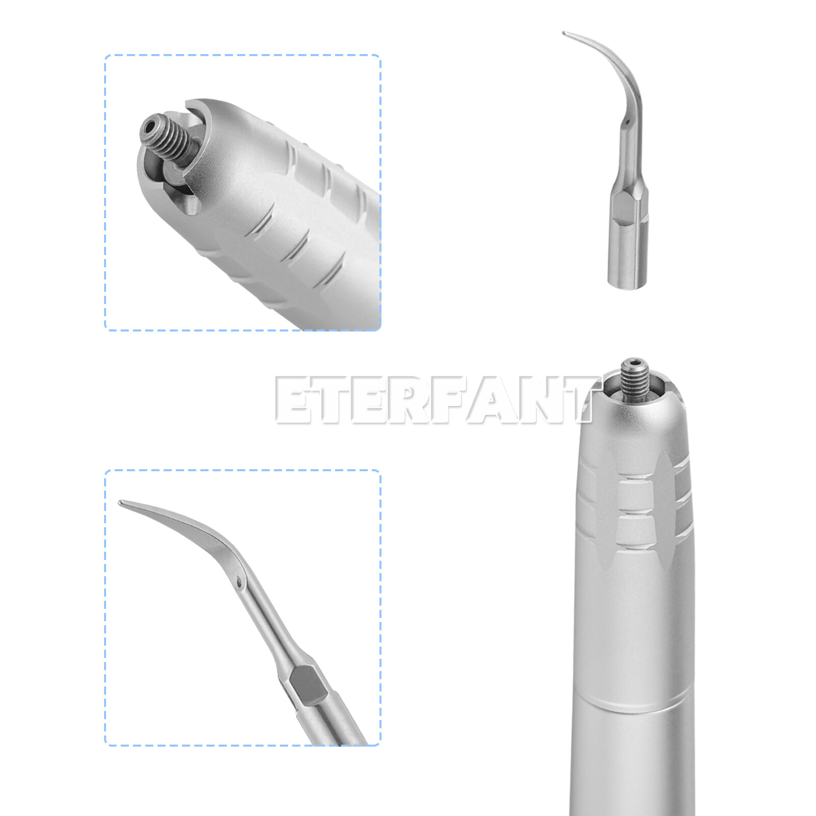 ENTERFANT Dental Ultrasonic Air Perio Scaler Handpiece Hygienist 4H 3Tips G1,2,4