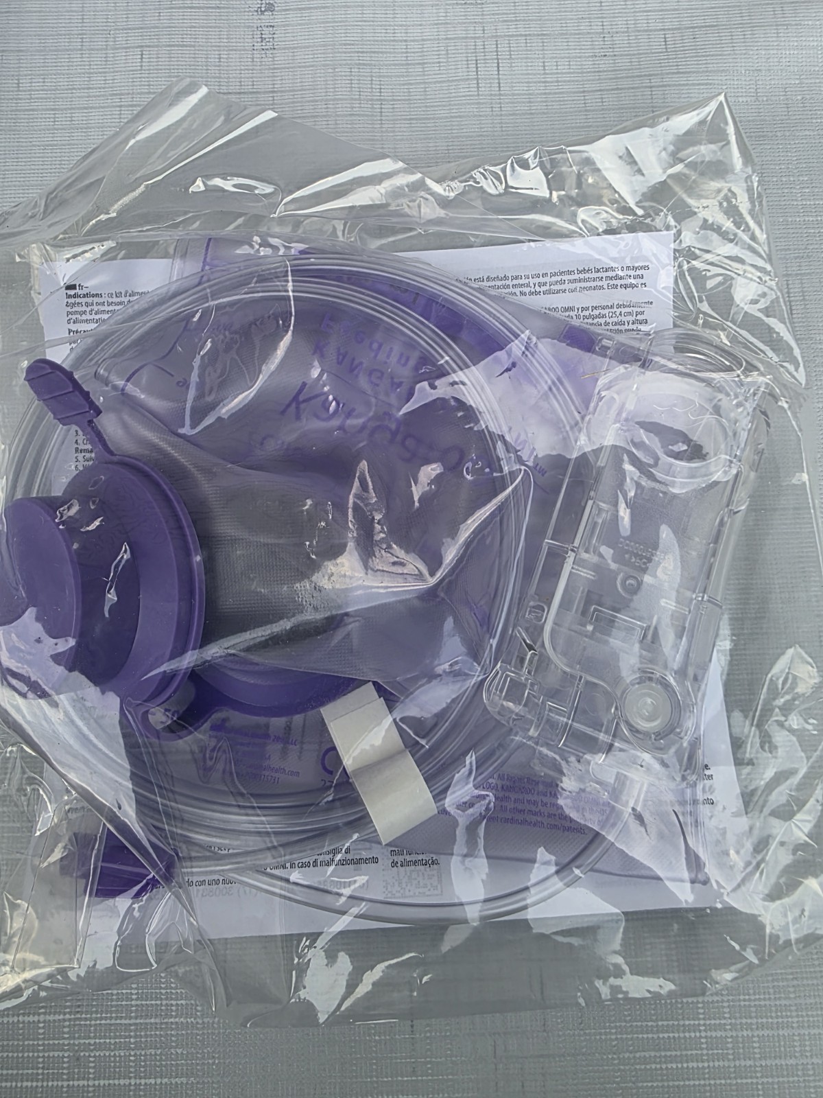 Kangaroo OMNI Feeding Set Flush Bag 1000mL Bag Set for OMNI Feeding Pump, 30 Ct