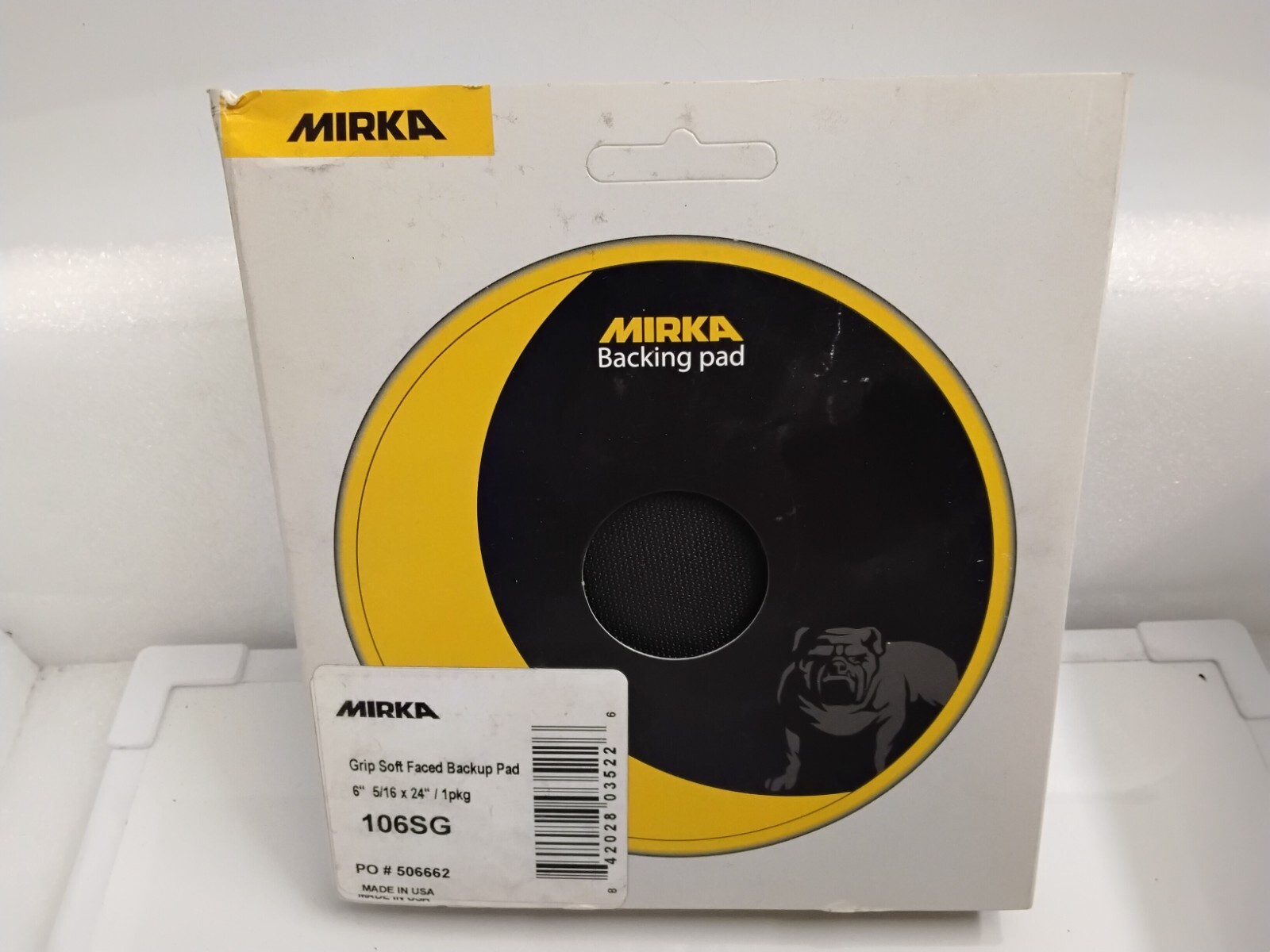 Mirka 106SG 6″ Grip Faced Soft Backup Pad