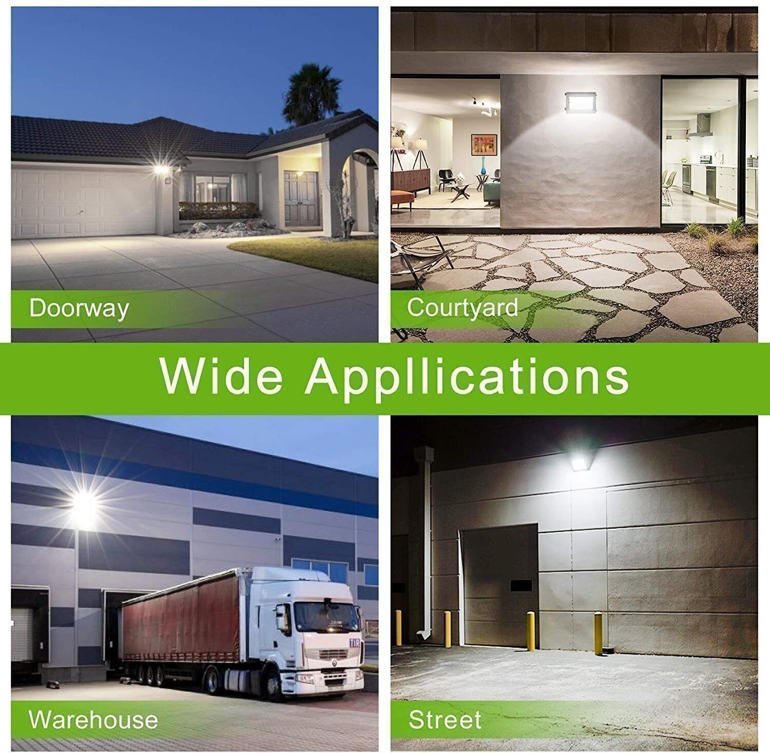 80/60/48W 2PCS LED Wall Pack Light (Photocell) Wall Lamp Outdoor Security Light