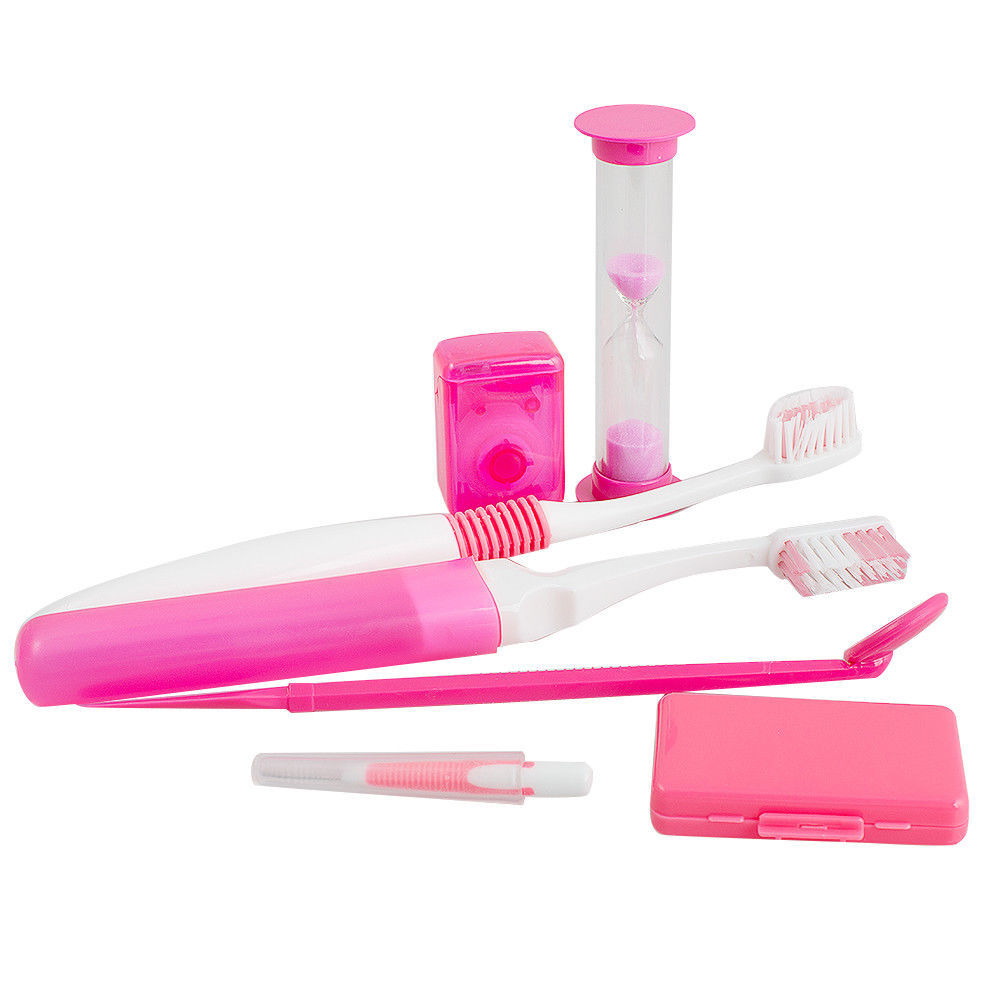4 Sets Dental Care Toothbrush Kit Orthodontic Teeth Clean Floss Wax Mirror
