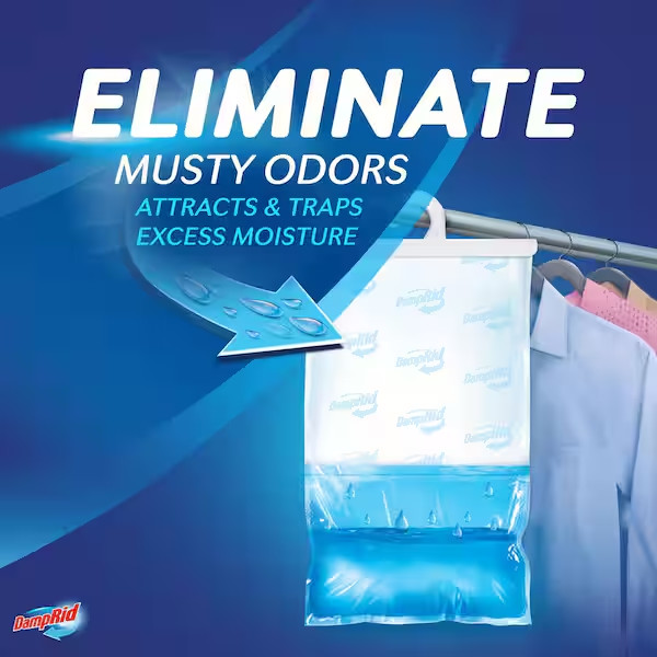 3 PACK – DampRid High Capacity Moisture Absorber Hanging Bag 15.4 oz
