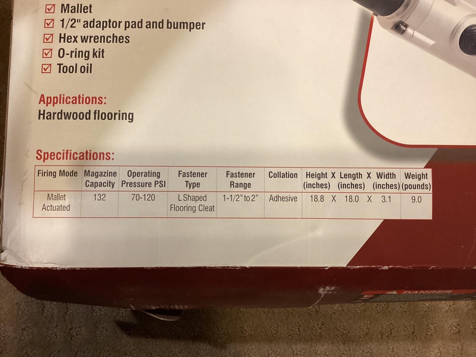 Grip Rite GR200LCN Hardwood Flooring Cleat Nailer ( Lite Useage) & 900 nails