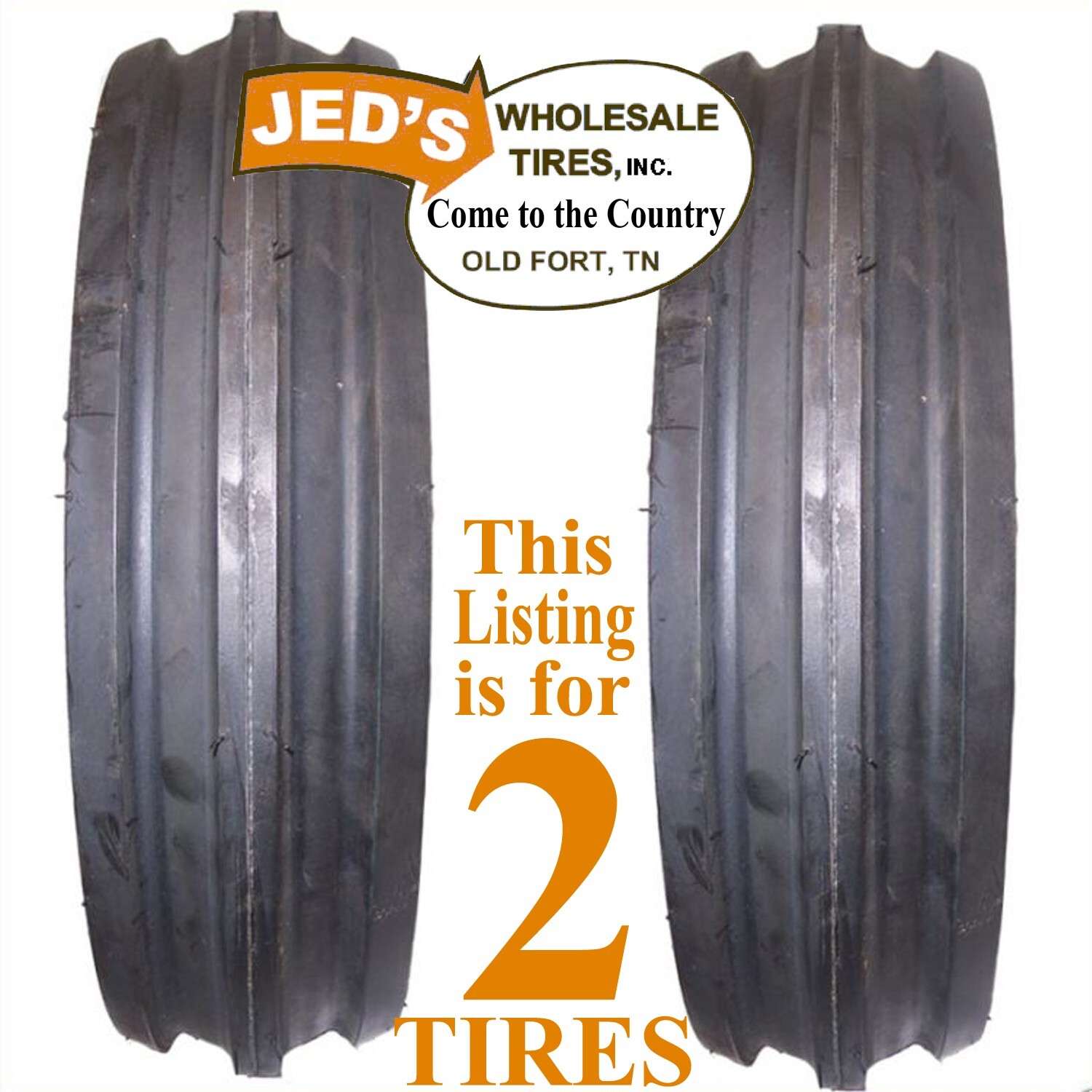 3.50-6 HAY TEDDER TIRE 350-6 3.50×6 350×6 410/350-6 Ag Tri 3 Rib F-2 – TWO TIRES
