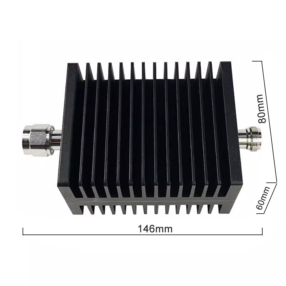 100W RF Coaxial Attenuator N Male to Female 3.0GHz 50 Ohm 1dB-60dB Rectangle