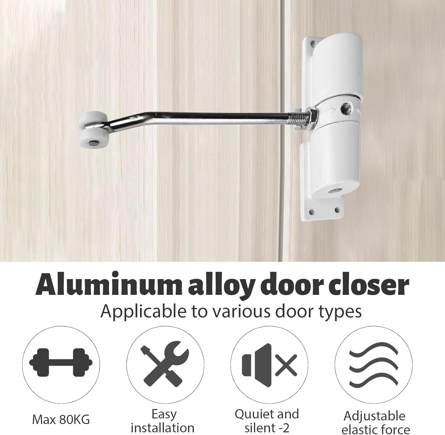 Automatic Door Closer, 30 Kg Zinc Alloy Safety Spring Door Closer