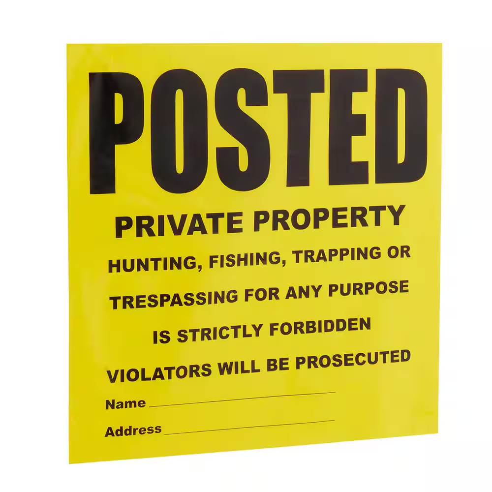 11 In. X 11 In. Plastic Posted Private Property Signs (25-Piece Roll)