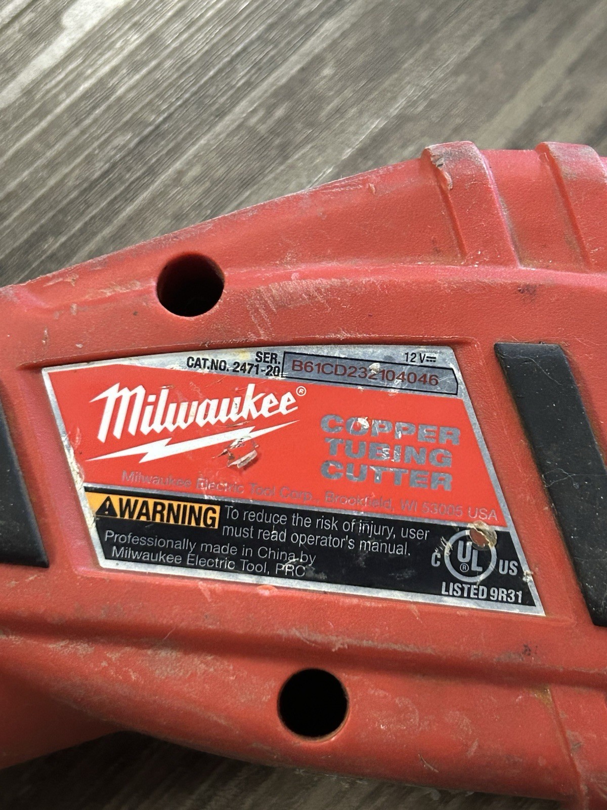 Milwaukee 2471-20 M12 12V 12 Volt Cordless Copper Tubing Cutter in case w/1bat