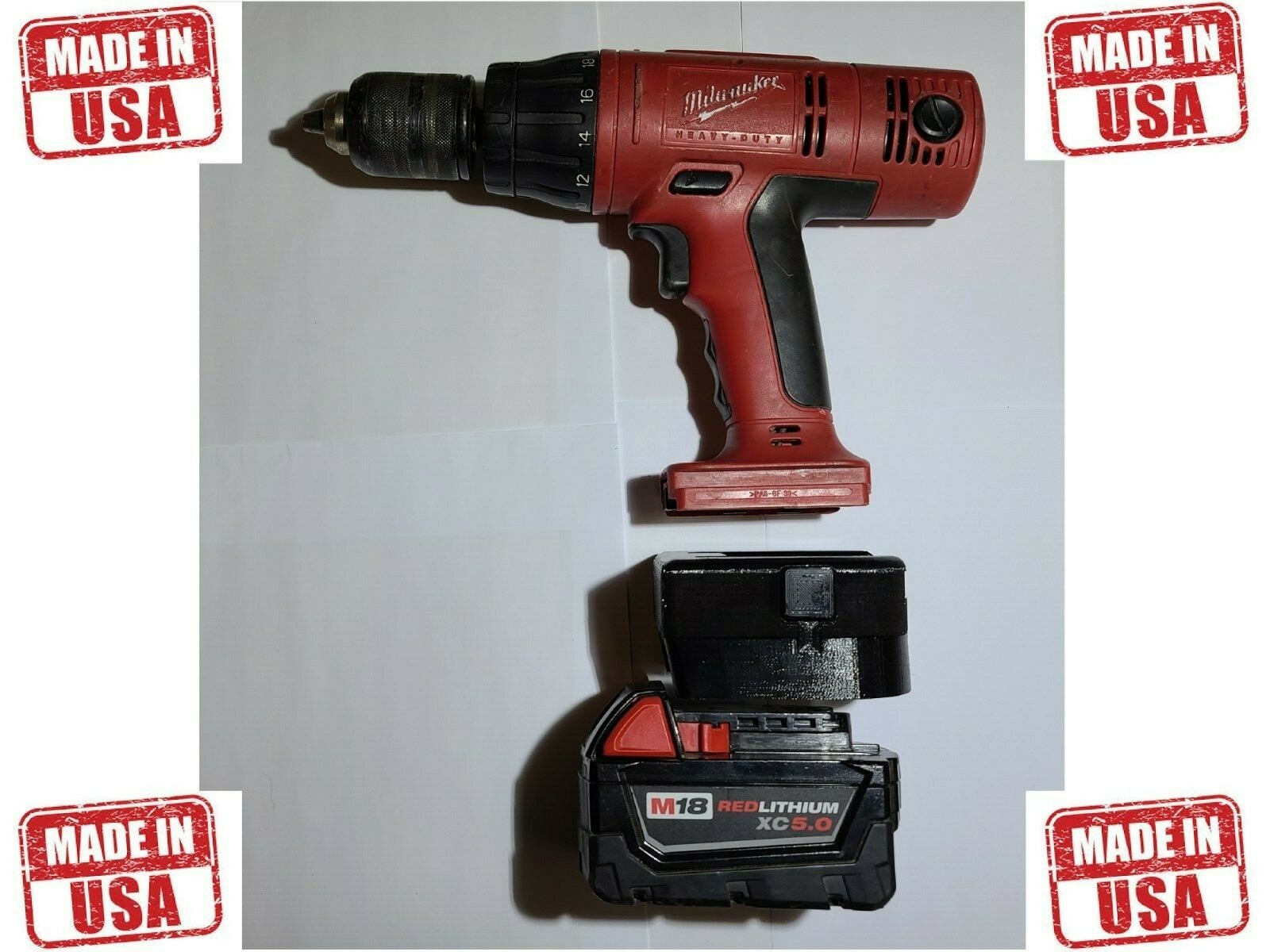 Milwaukee M18 Lithium battery to V18 Lithium tool adapter