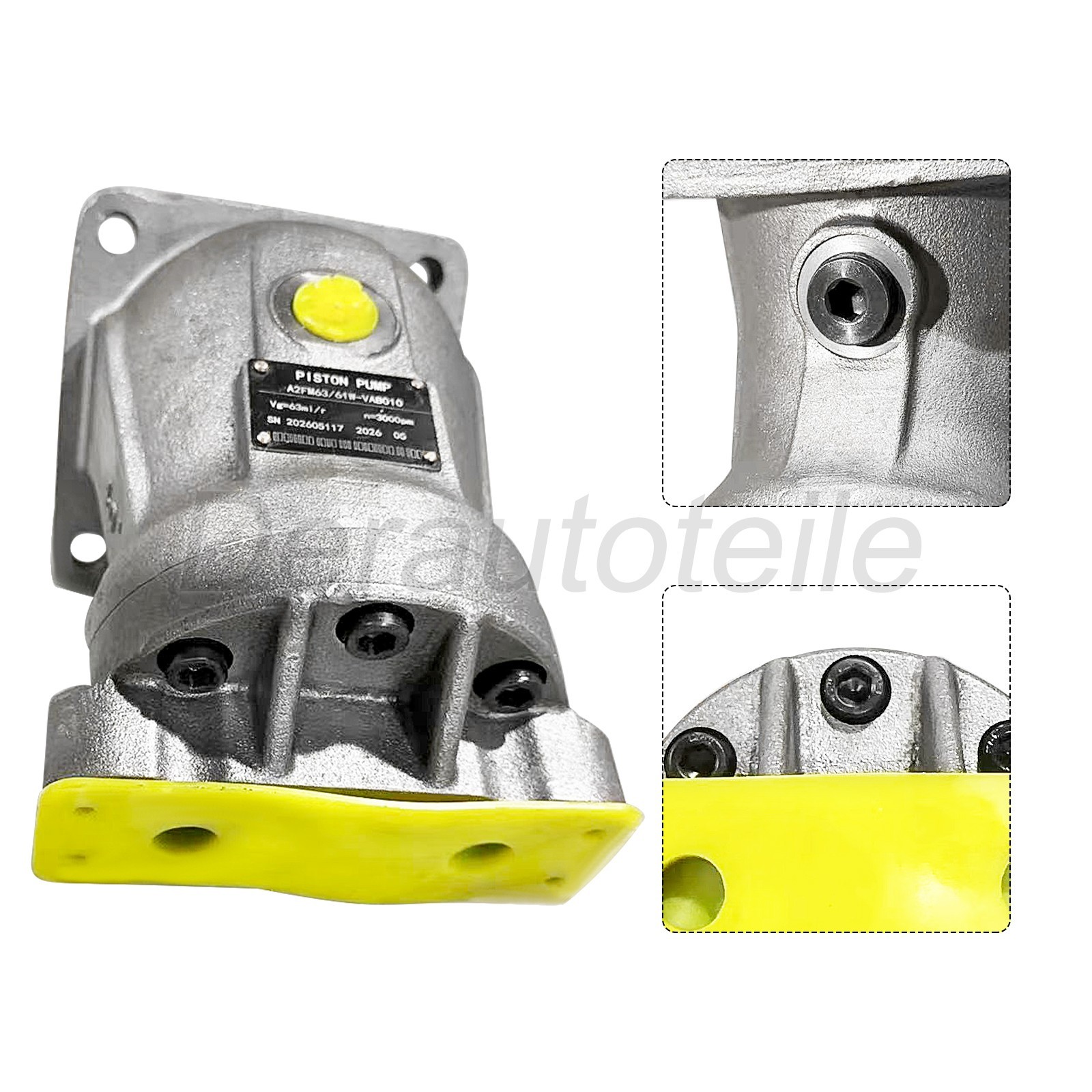 Replaces for Rexroth A2FM Axial Piston Fixed Motor A2FM63/61W-VAB010 A2FM63/61W