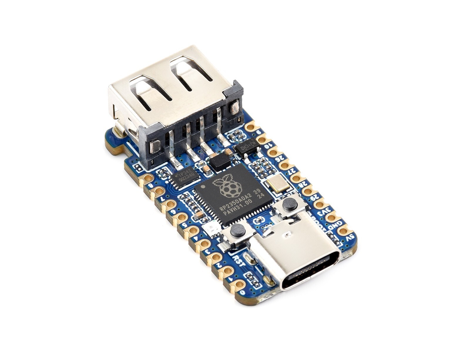 Waveshare RP2350A USB Mini Development Board, Based On Raspberry Pi RP2350A