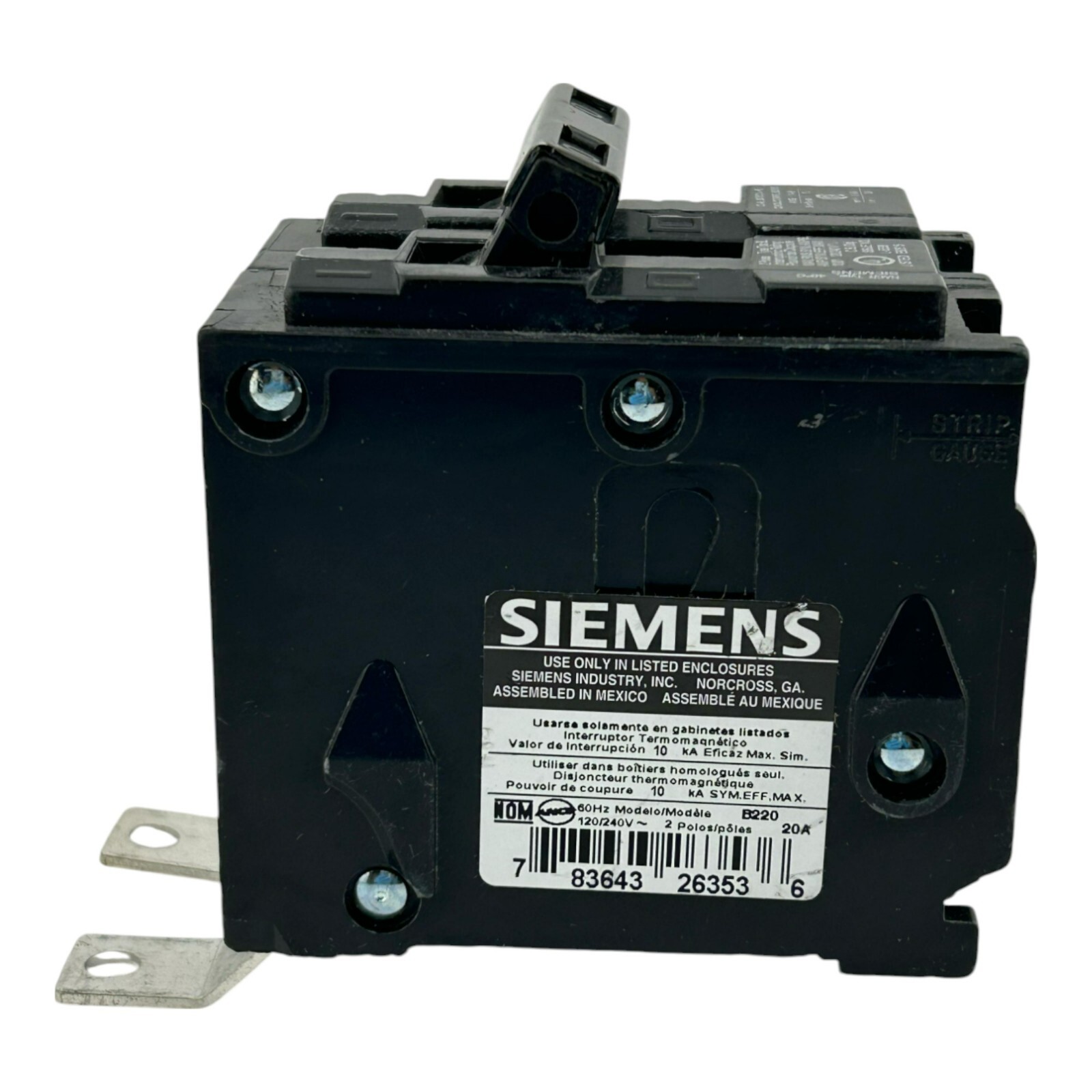 USED Siemens B220 Bolt-On Circuit Breaker 2P 20A 120/240V