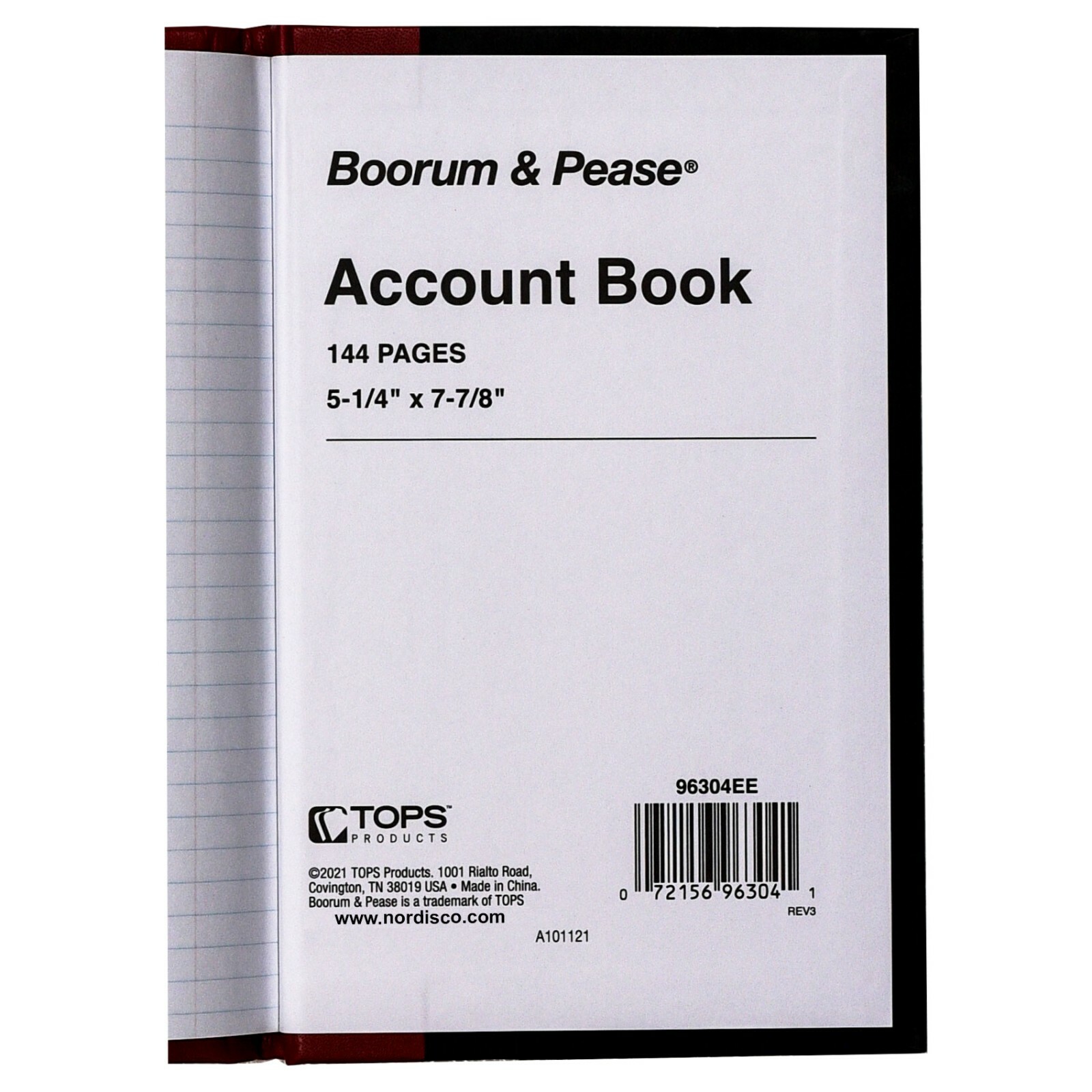 Boorum & Pease 96304EE Account Book, Record Ruled, 5-1/4 x 7-7/8″, 144 Pages