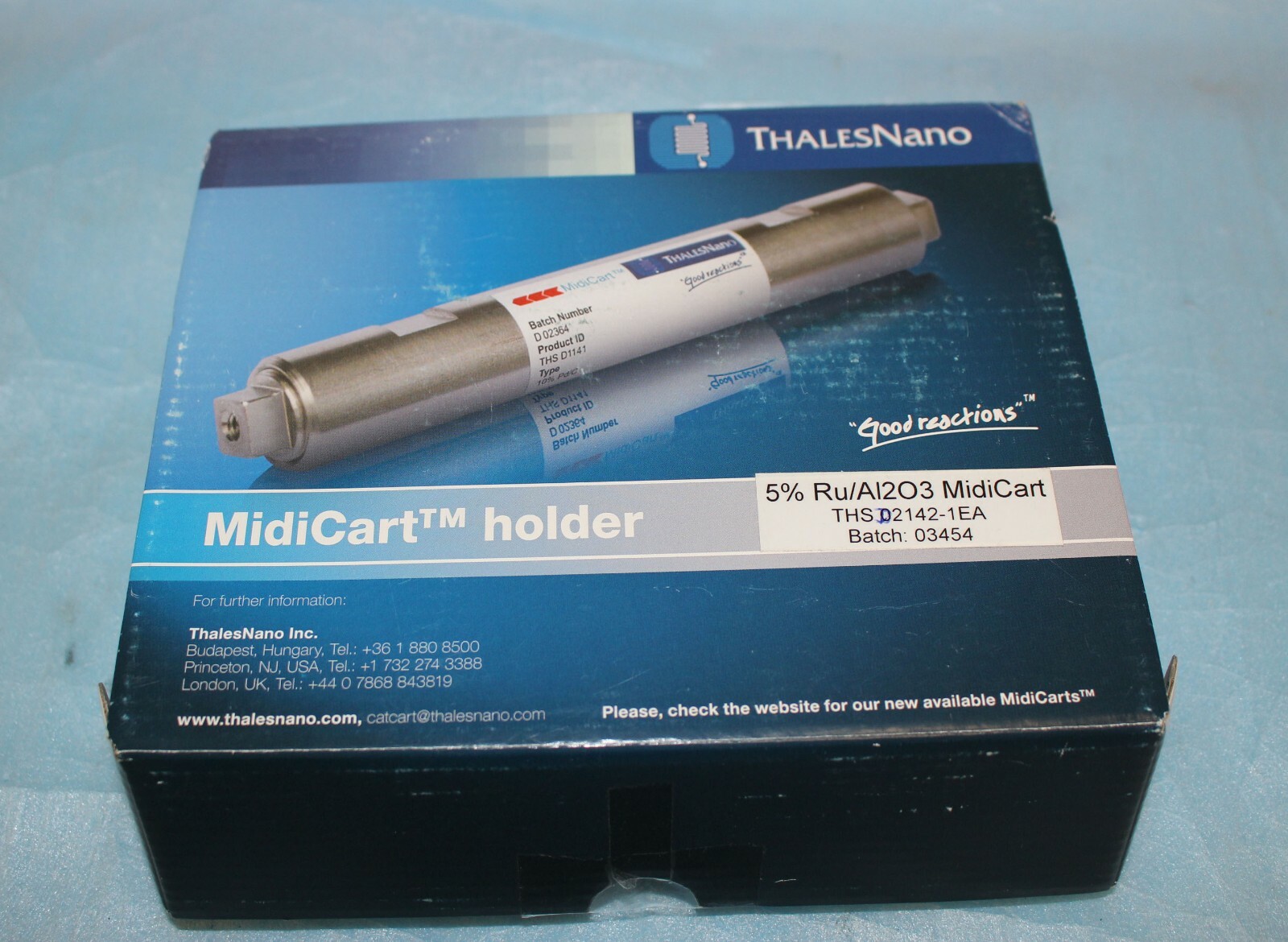 Thales Nano MidiCart Holder Catalyst Cartridge THS D2142-1EA 5% Ru/Al2O3