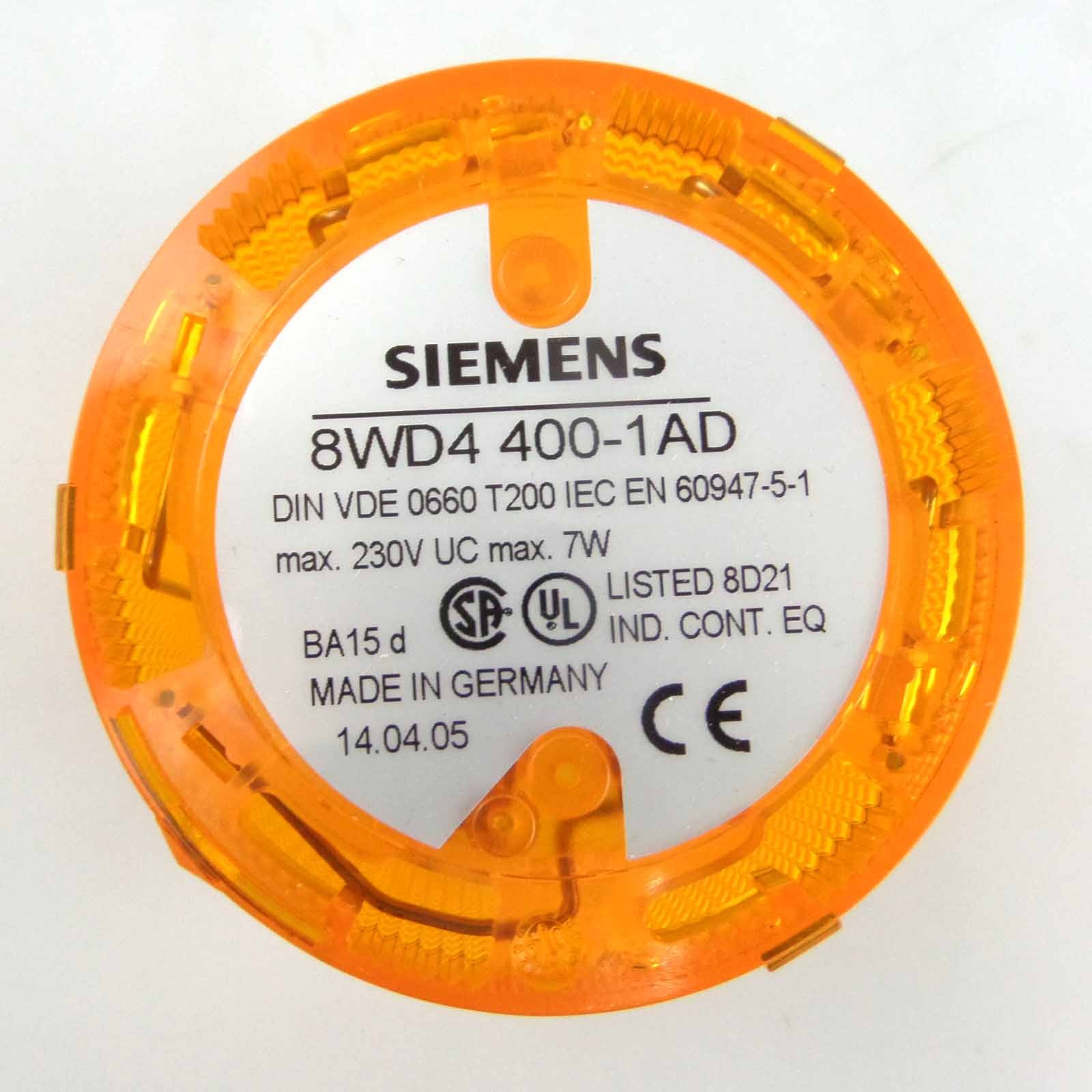 Siemens continuous element yellow 8WD4 400-1AD NOV