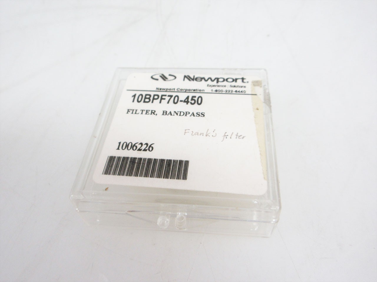 NEWPORT 10BPF70-450 BANDPASS FILTER, 25.4 mm, 450±10 nm CENTER, 70±30 nm FWHM