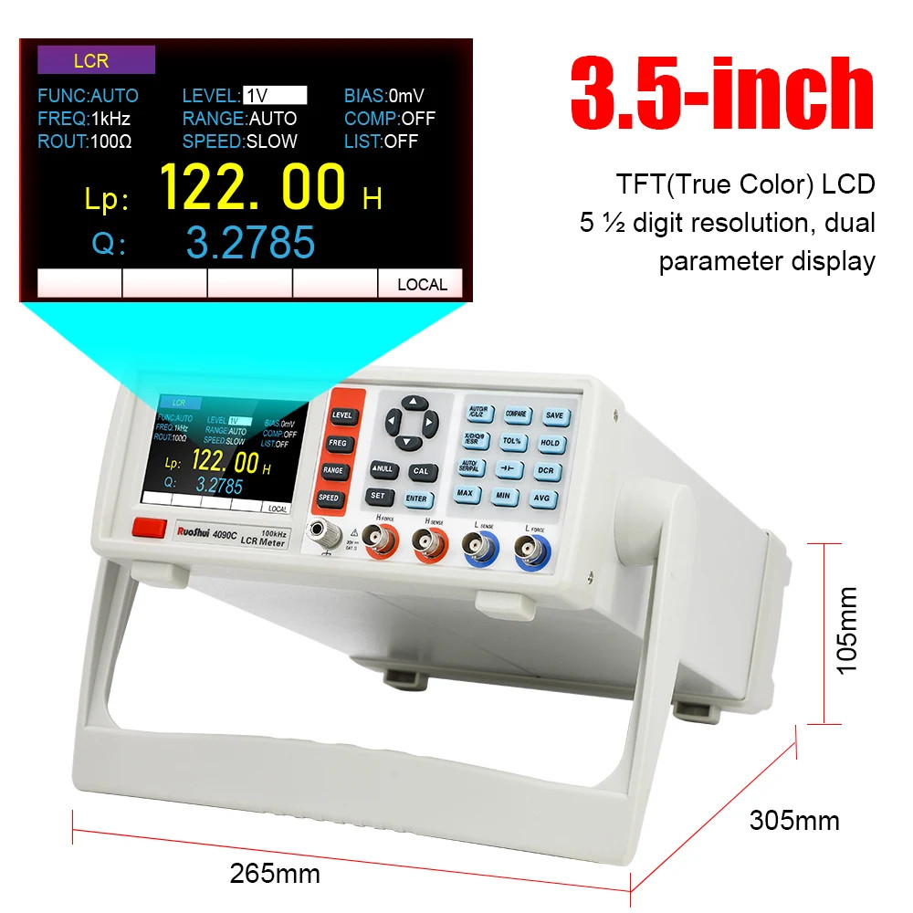 Digital LCR Meter Capacitance Resistance Impedance Inductance Measure Instrument