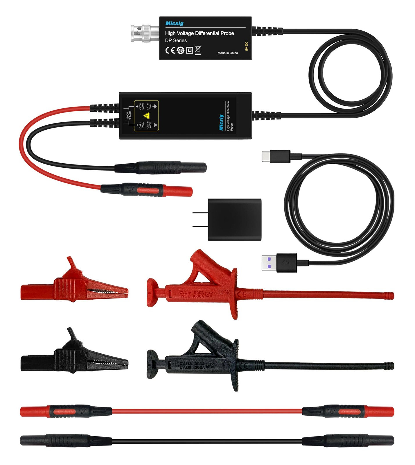 Micsig 700V 100MHz High Voltage Differential Probe kit ,DP10007