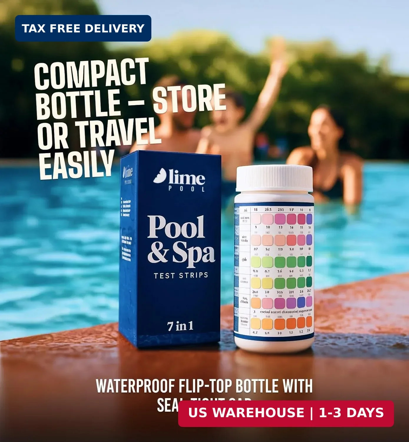 162 Pcs 7-Way Hot Tub, Spa & Pool Test Strips – Accurate Readings in 15 Seconds