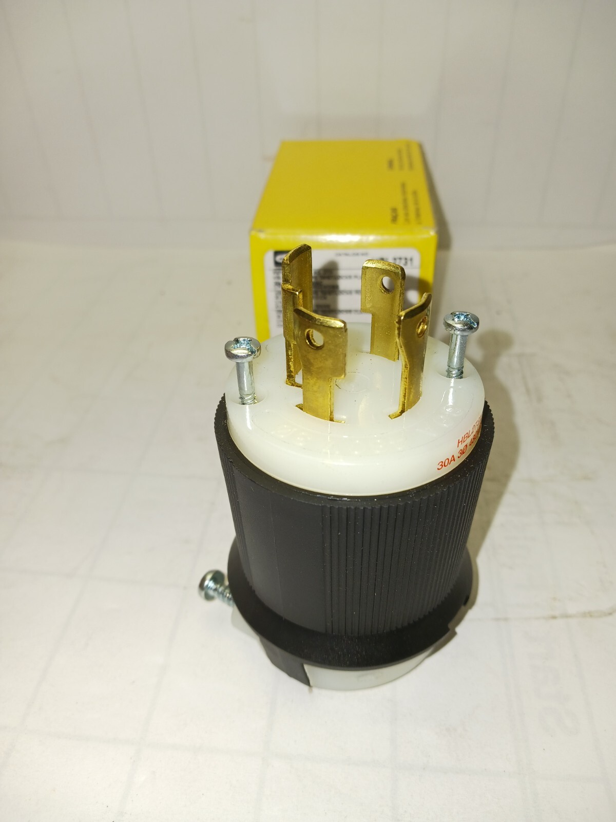 NEW HUBBELL TWIST LOCK 30 AMP PLUG END 480 VAC 3P 4W GROUNDING HBL2731