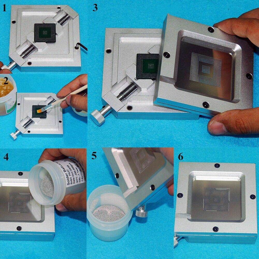 Universal Stencil Steel Mesh BGA Reballing Rework Station For Chip Repair Rework