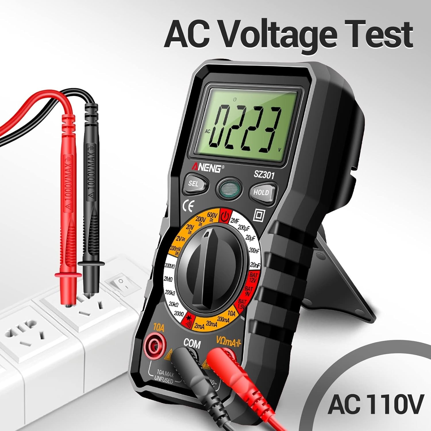 Multifunctional Digital Multimeter with Case – Safe Electrical Testing Solution
