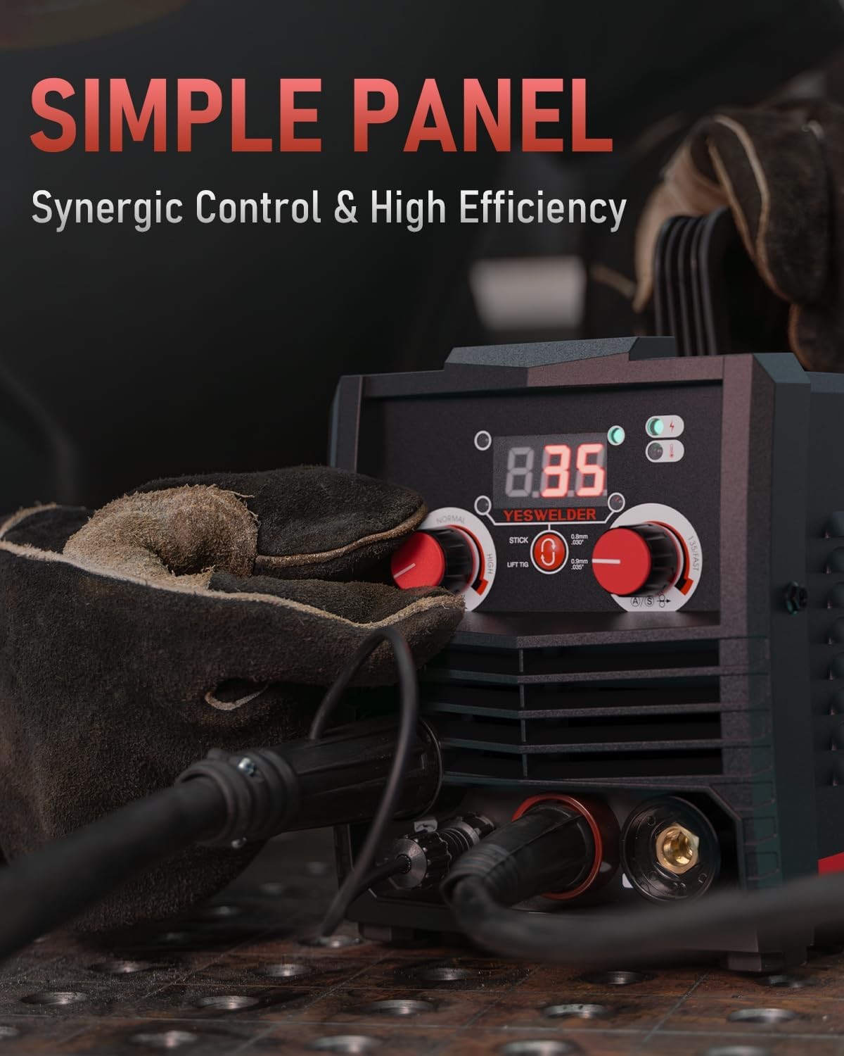 110V MIG Welder, 135A Flux-Core MIG & Stick Welding Machine