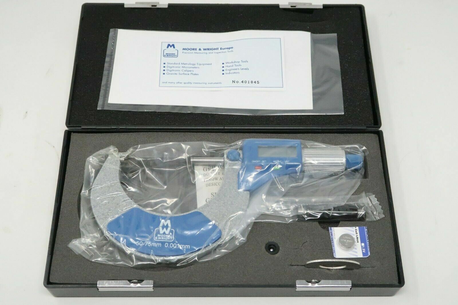 M&W Moore & Wright 2″-3″ 50mm – 75mm Digital Electronic Micrometer 200-03DDL