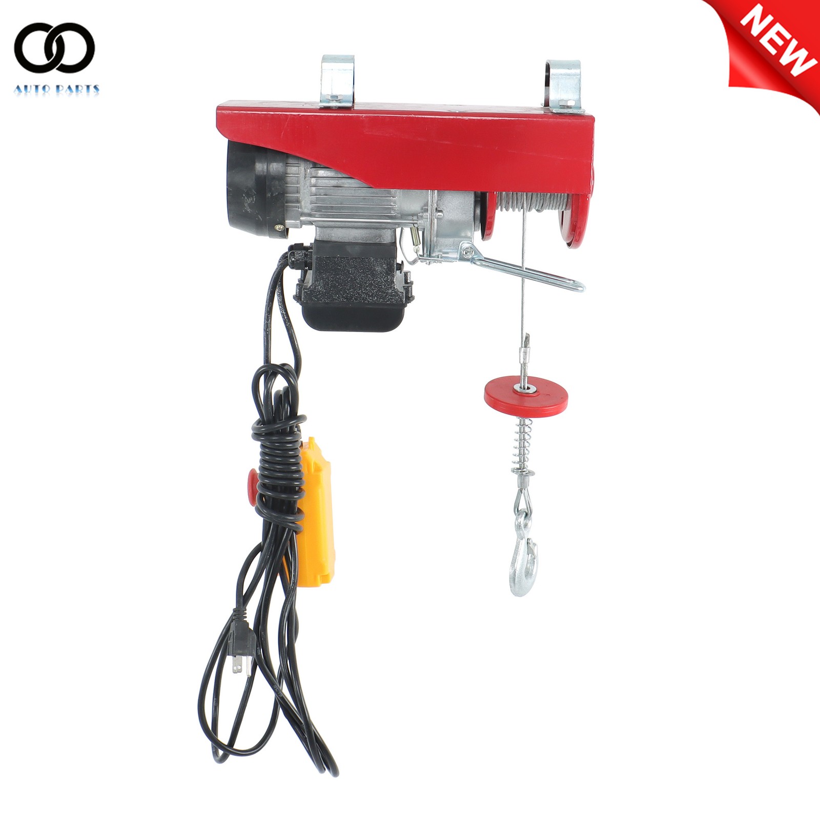 440lbs/ 200kg 110V Electric Hoist with 14 FT Wired Remote Control 510W Motor