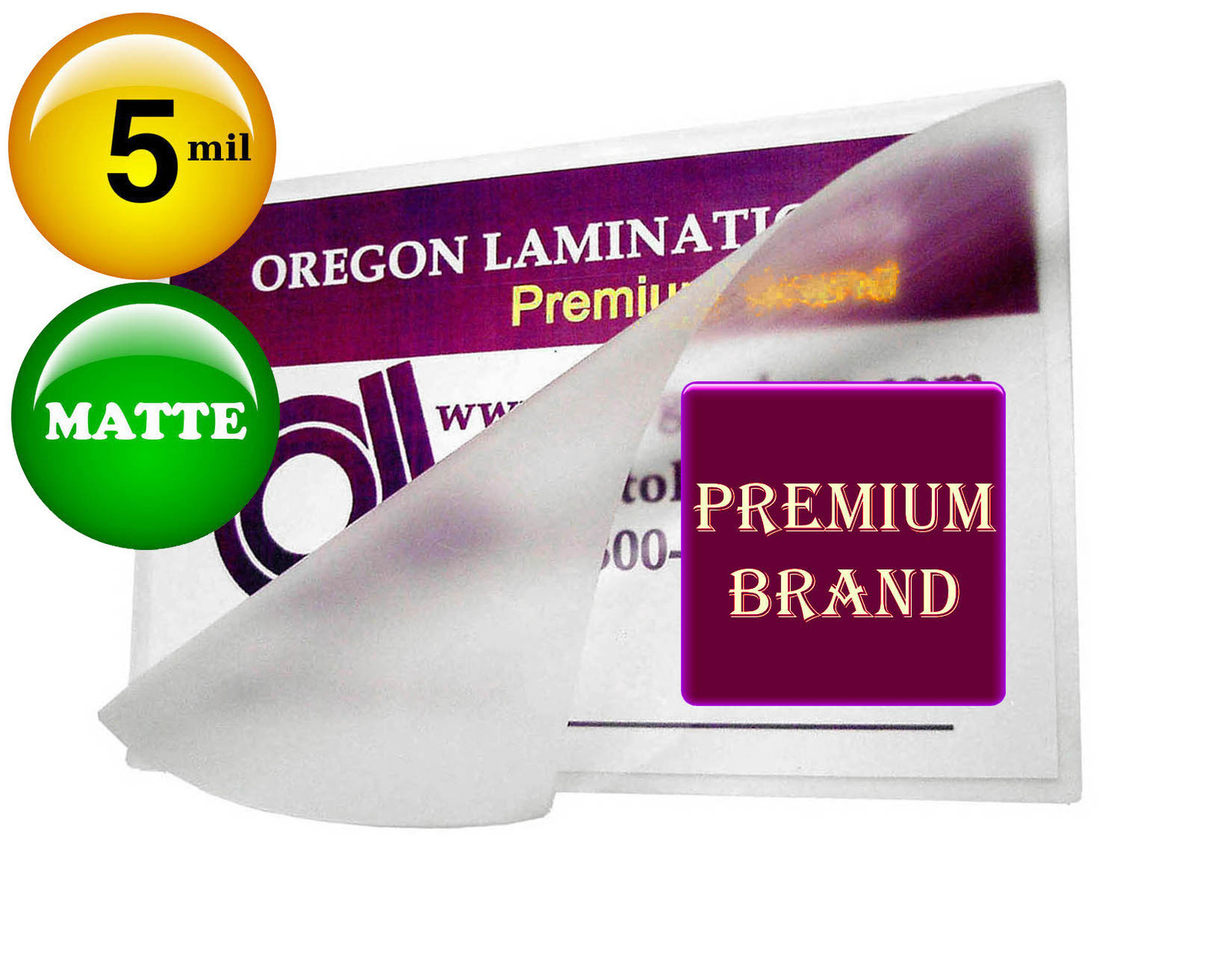 MATE/MATTE Military Card Hot Laminating Pouches 2-5/8 x 3-7/8 [pk of 100] 5 Mil