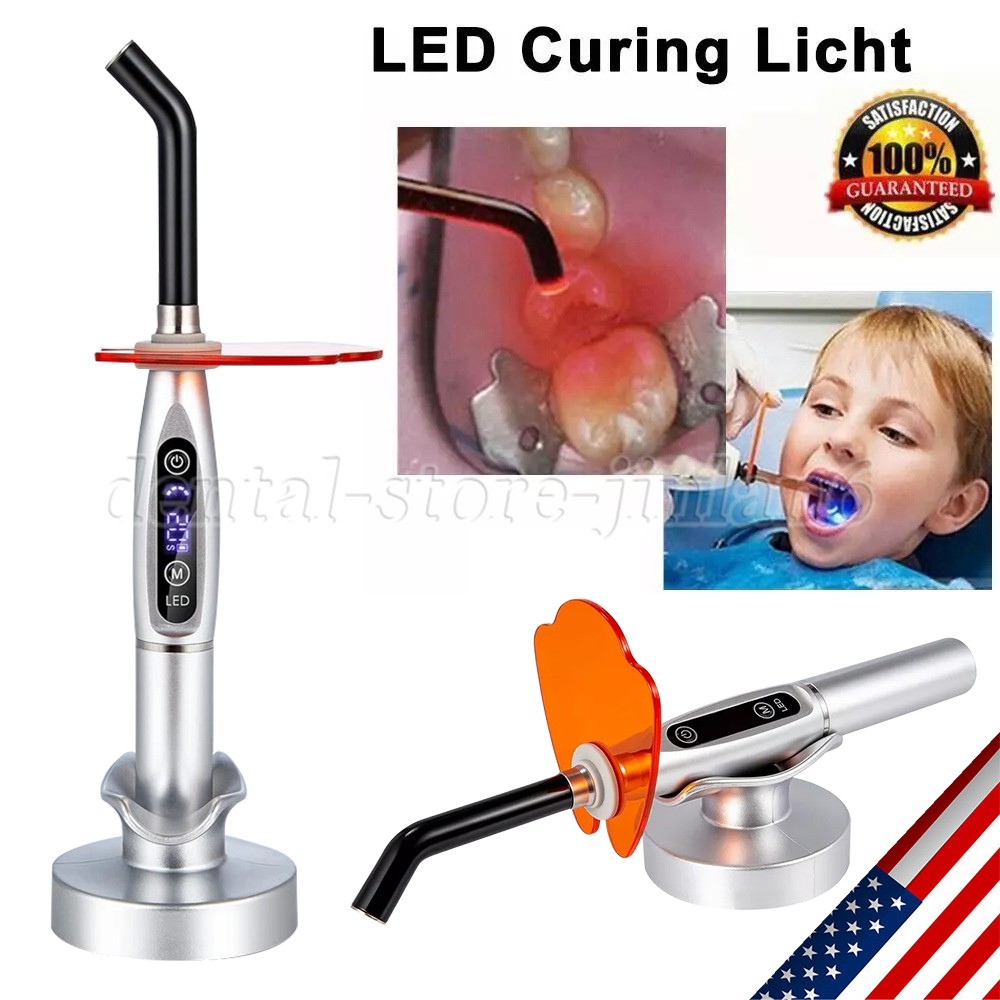 Dental Wireless Cordless LED Cure Curing Light Lamp 2000mw 5W Tool Resin Cure