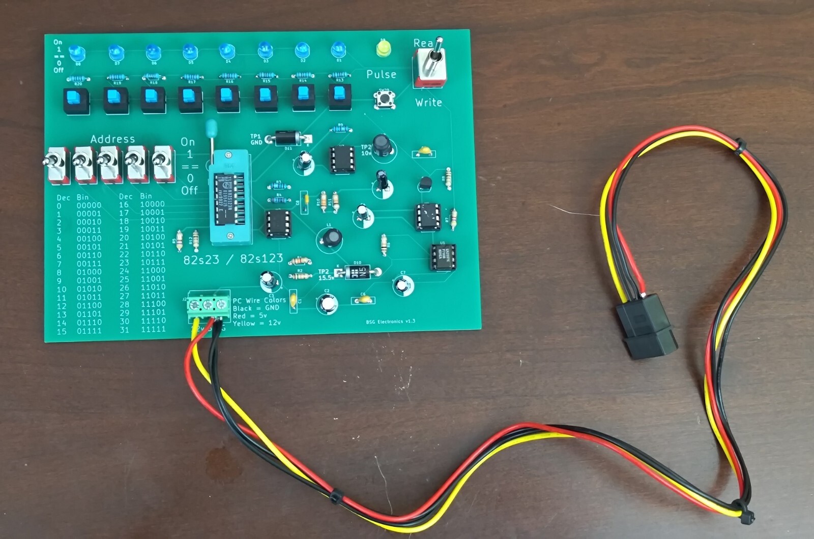 PCB for DIY PROM Programmer 82s123 82s23 74s288 74s188 Board ONLY version 1.5