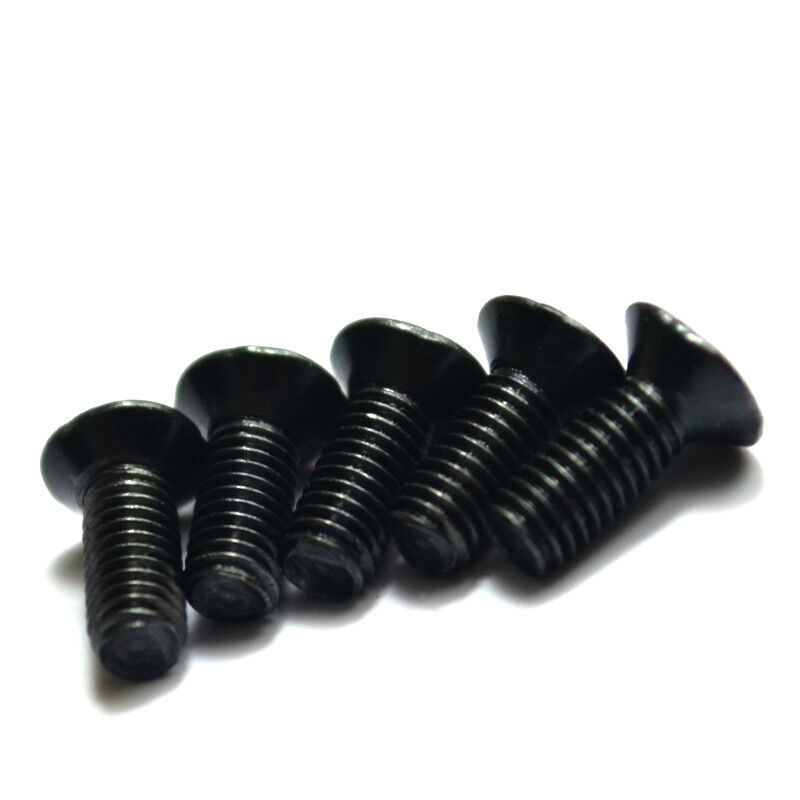 M2 M2.5 M3 M4 M5 M6 Black Steel Phillips Countersunk Head Machine Screws Bolts