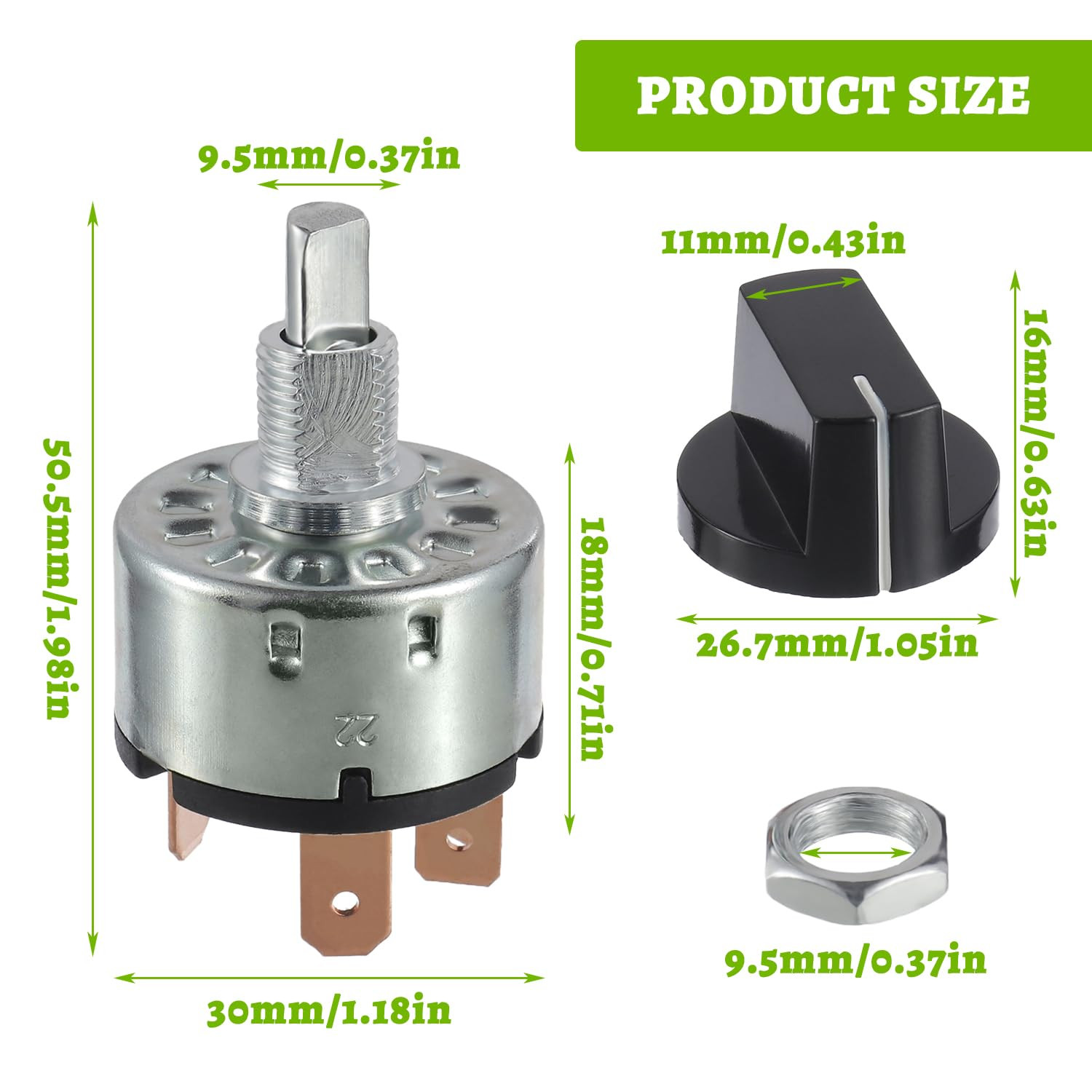 12A 250V/16A 125V Rotary Switch 4Position 3Speed Fan Heater Speed Selector Swit