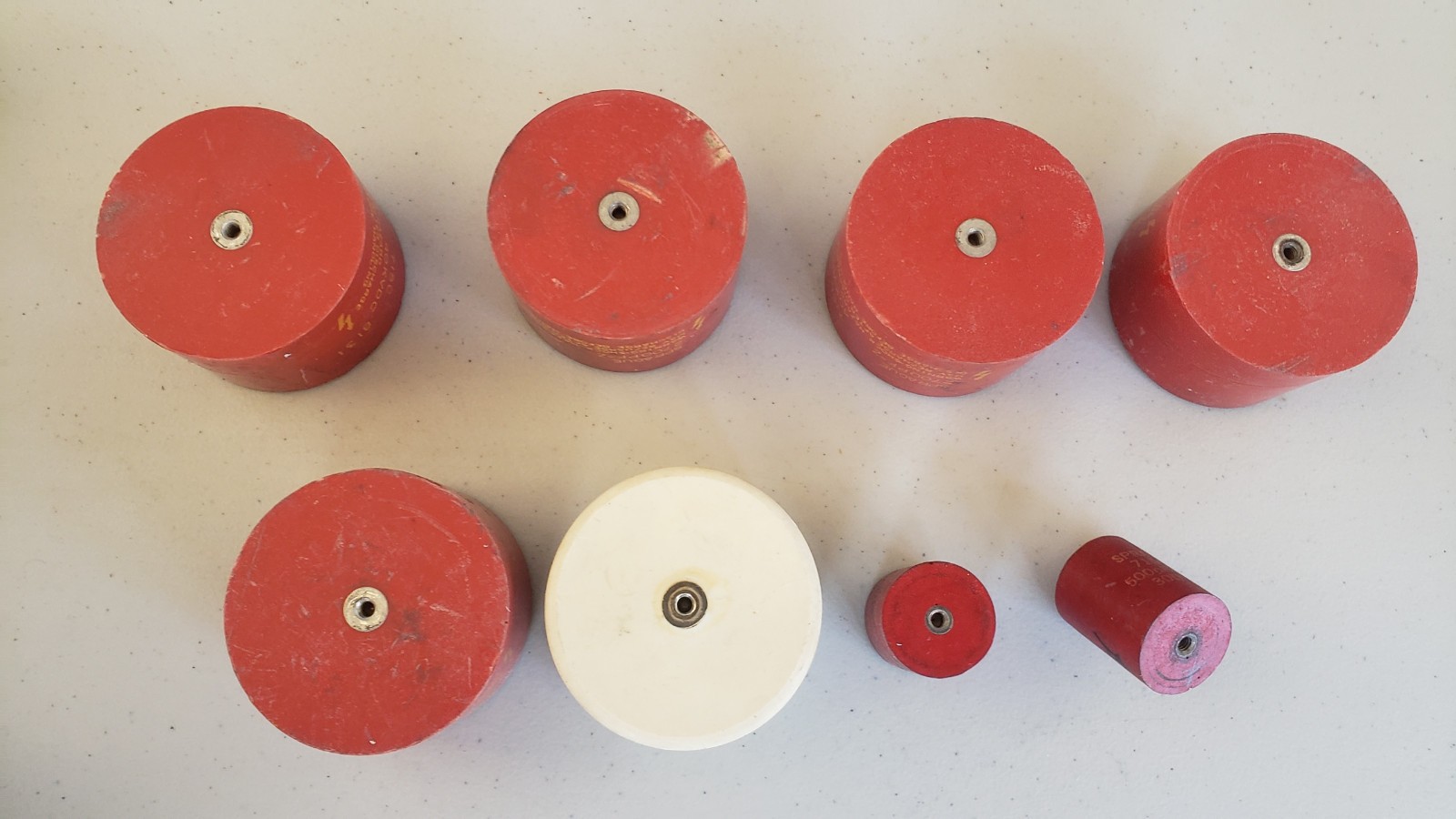 Lot of 6 Sprague 715C 2700pF 40KVDC Doorknob Capacitors, +3 Doorknob Sprague