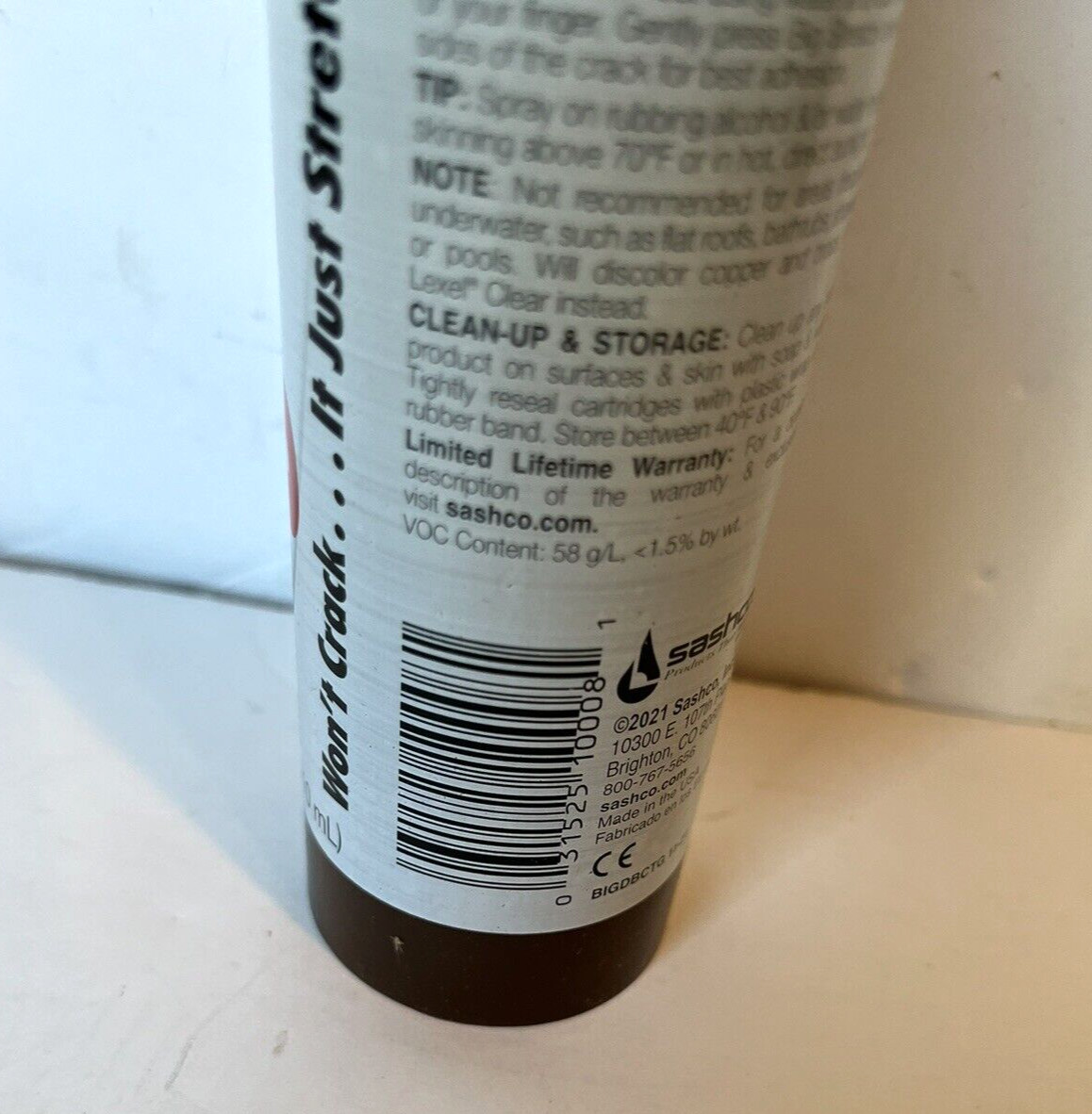 Sashco Big Stretch 10.5 OZ, Dark Brown, Acrylic Rubber Sealant