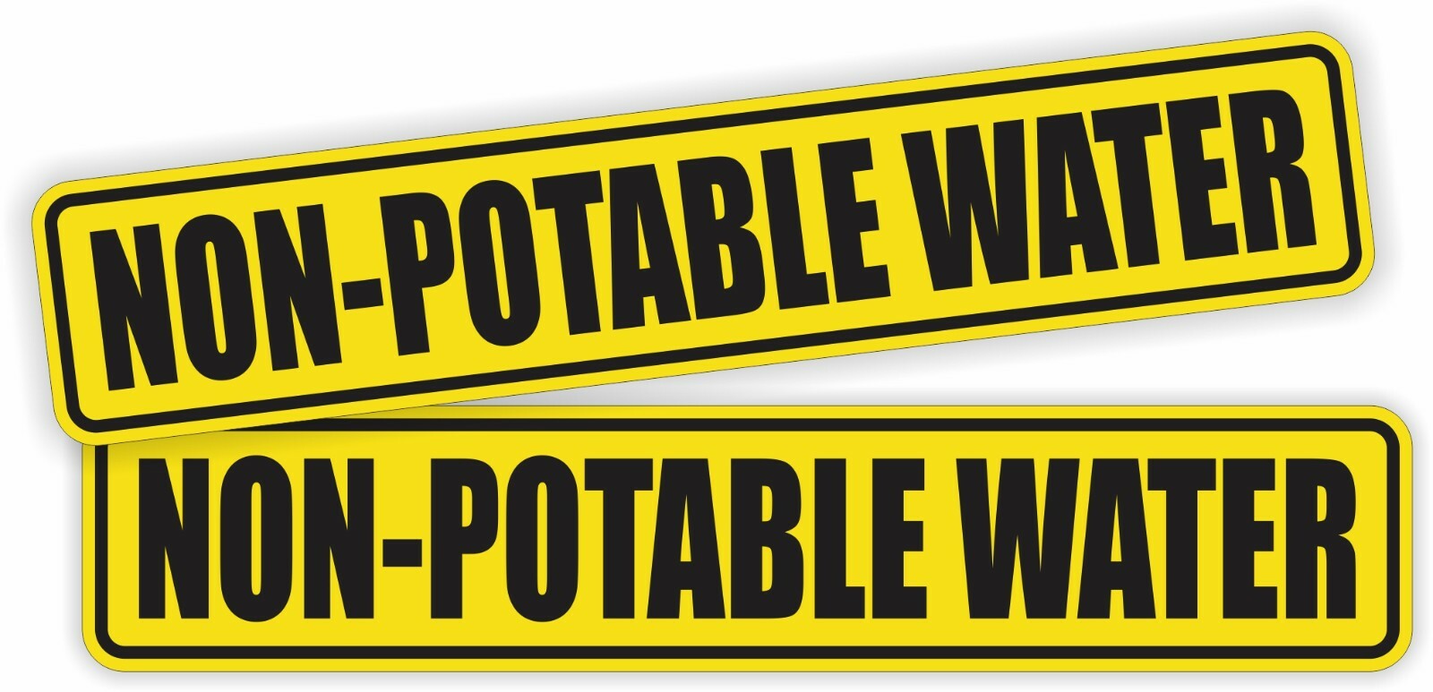 pair NON-POTABLE WATER Vinyl Stickers | Decals Labels Pipemarkers 1.25×6.25