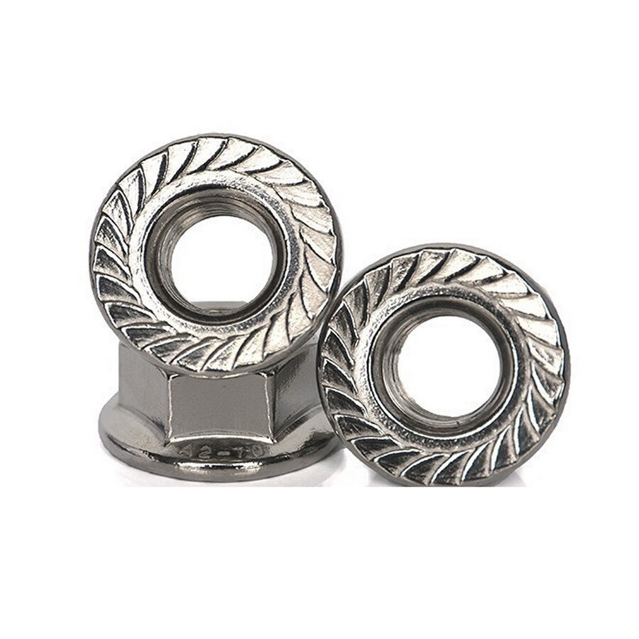 304/316/201 Stainless Steel Serrated Flange Lock Nuts M3 M4 M5 M6 M8 M10 M12-M16