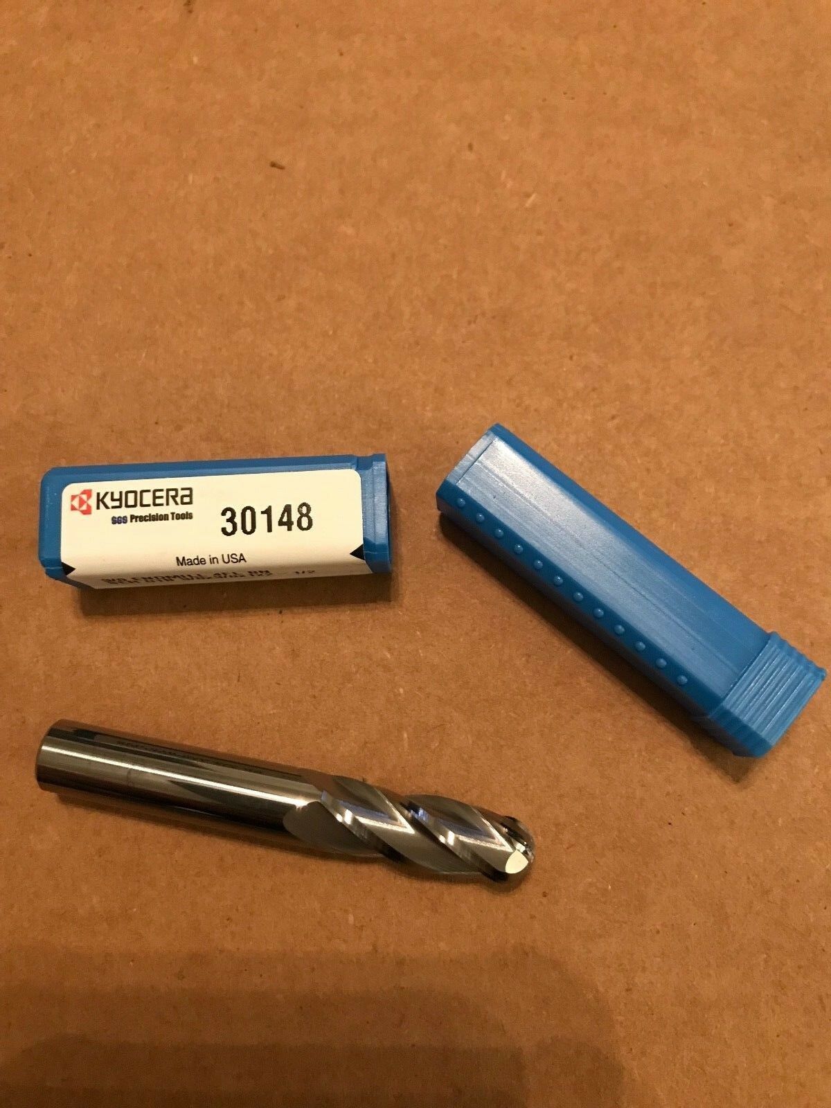 1x – NEW SGS 4 Flute Single Round End Mill 3/8″ x 2-1/2″ Shank – 30148
