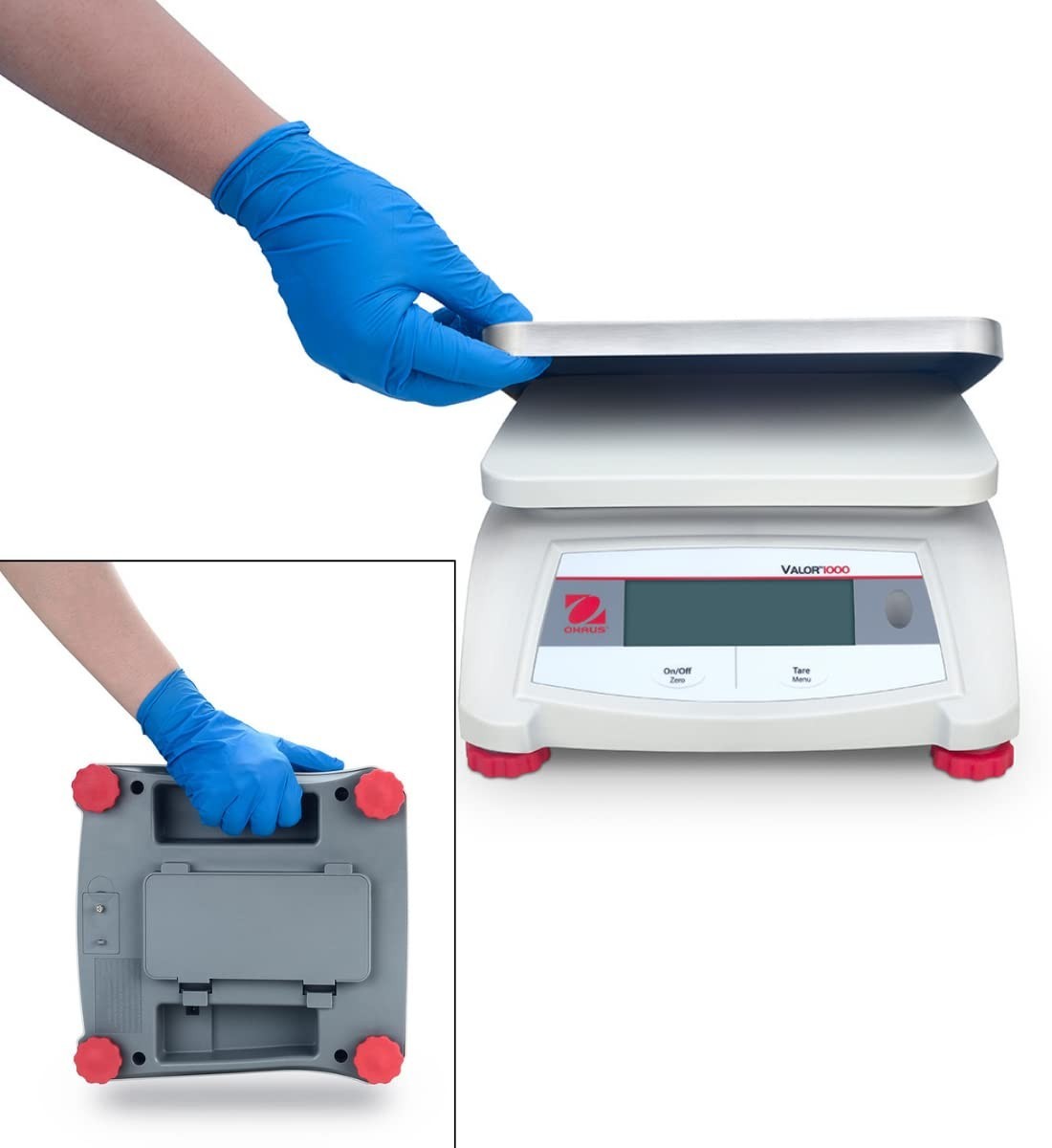 Ohaus Valor 1000 V12P15 Digital Bench Scale 15kg x 2g Backlit LCD 1500Hr Battery