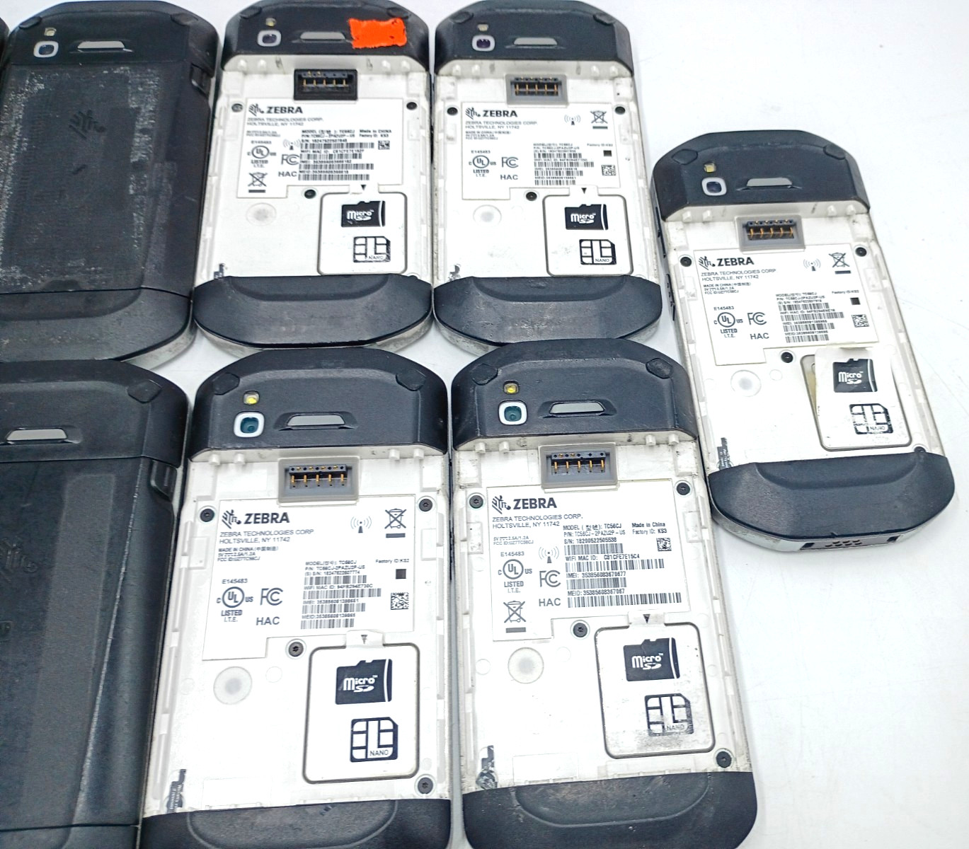 Lot of 13 Zebra TC56CJ-2PAZU2P-US Barcode Scanners 8 Batteries BT-000314