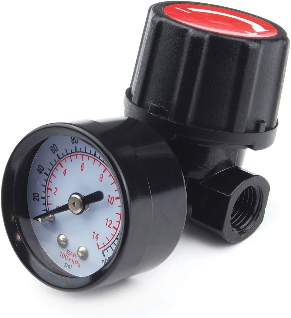 Robust Air Regulator with Steel Gauge for 200 PSI Inlet, Ideal for Compressors