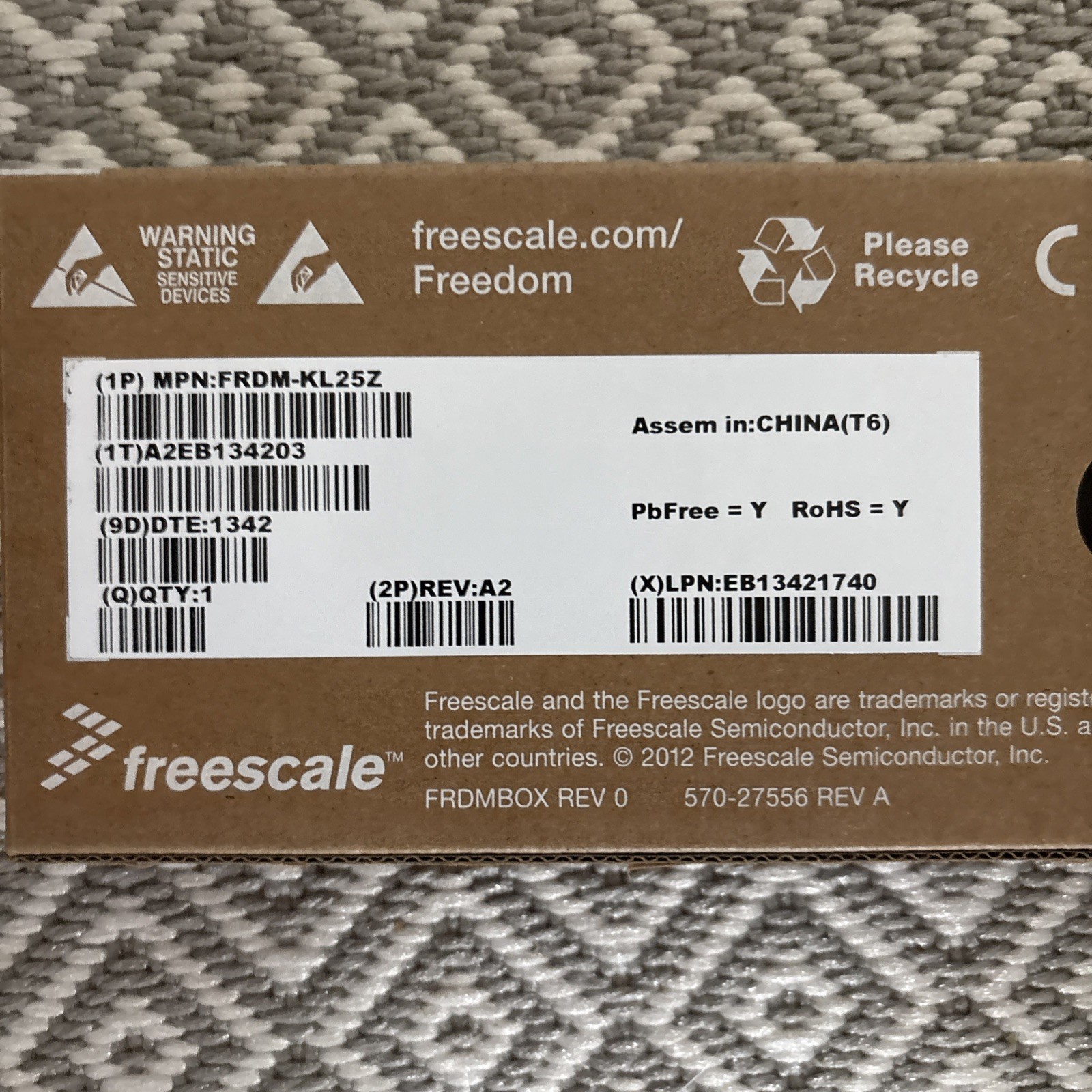 Freescale FRDM-KL25Z ARM USB Board For Pinscape Virtual Pinball + Accelerometer
